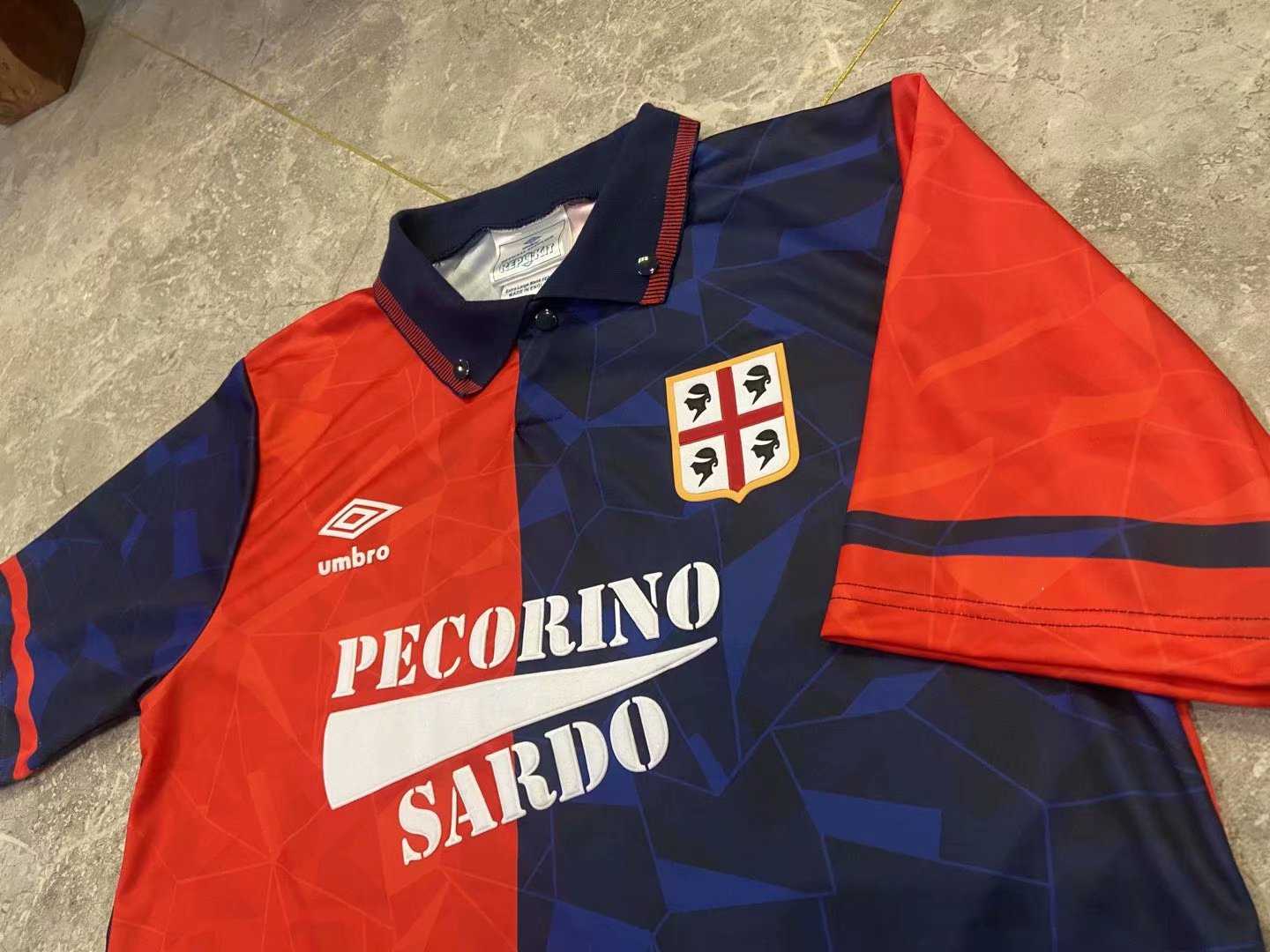 1991/92 Cagliari Calcio Retro Home Mens Soccer Jersey Replica 