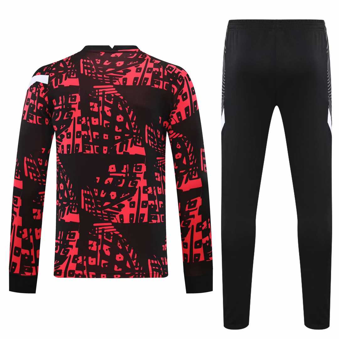 2020/21 Liverpool Red - Black Mens Soccer Training Suit