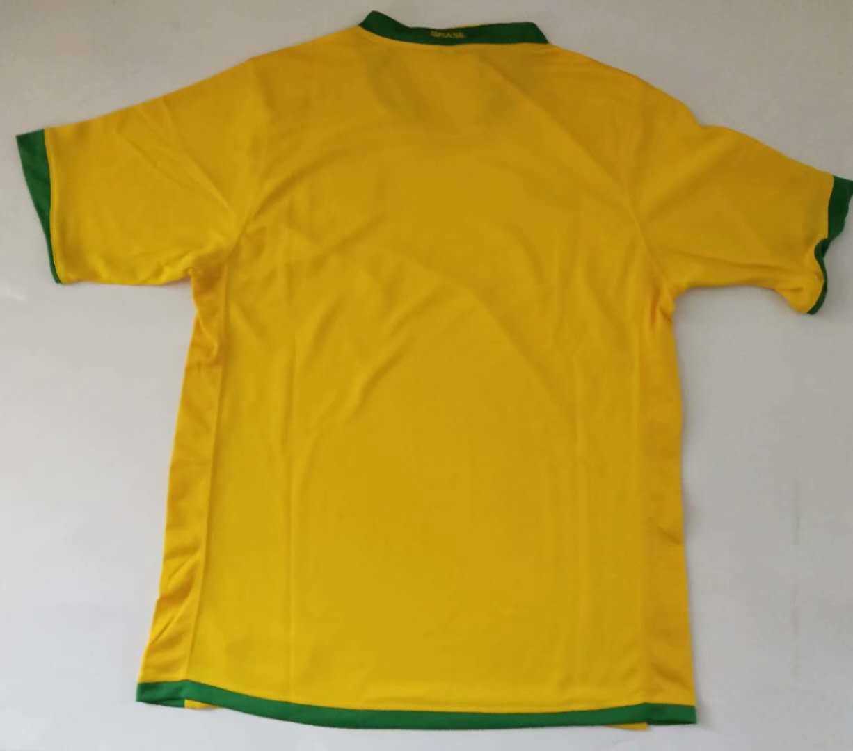 2006 Brazil Retro Home Mens Soccer Jersey Replica 
