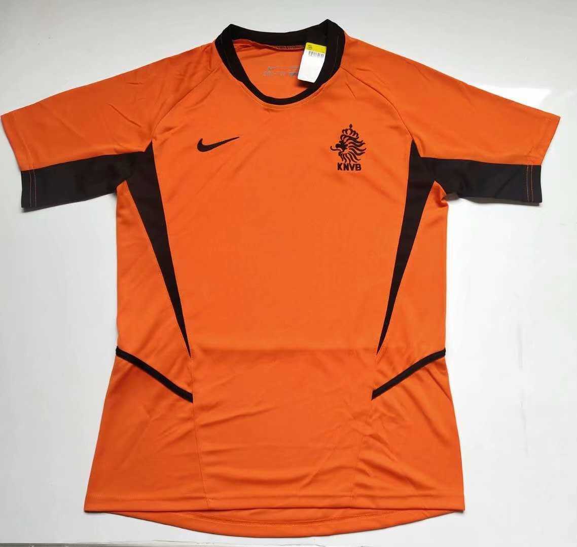 2002 Netherlands Retro Home Mens Soccer Jersey Replica 