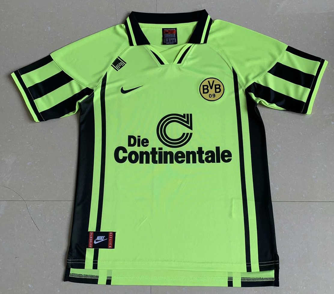 1996 Borussia Dortmund Retro Home Mens Soccer Jersey Replica 