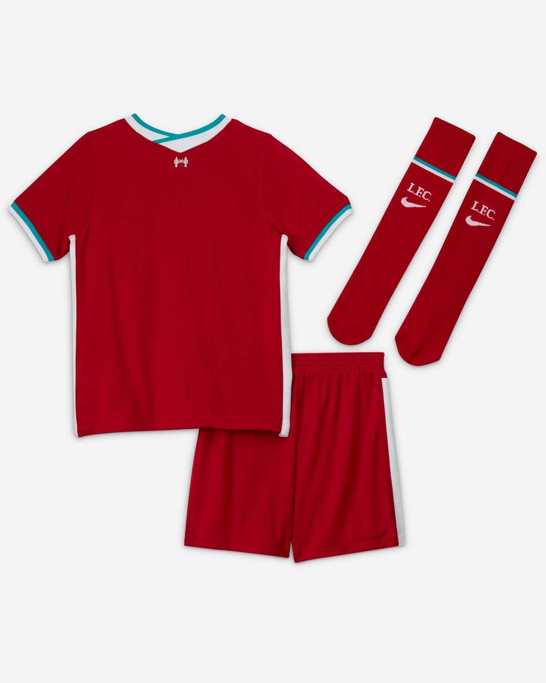 2020/21 Liverpool Home Kids Soccer Kit (Jersey + Shorts + Socks)