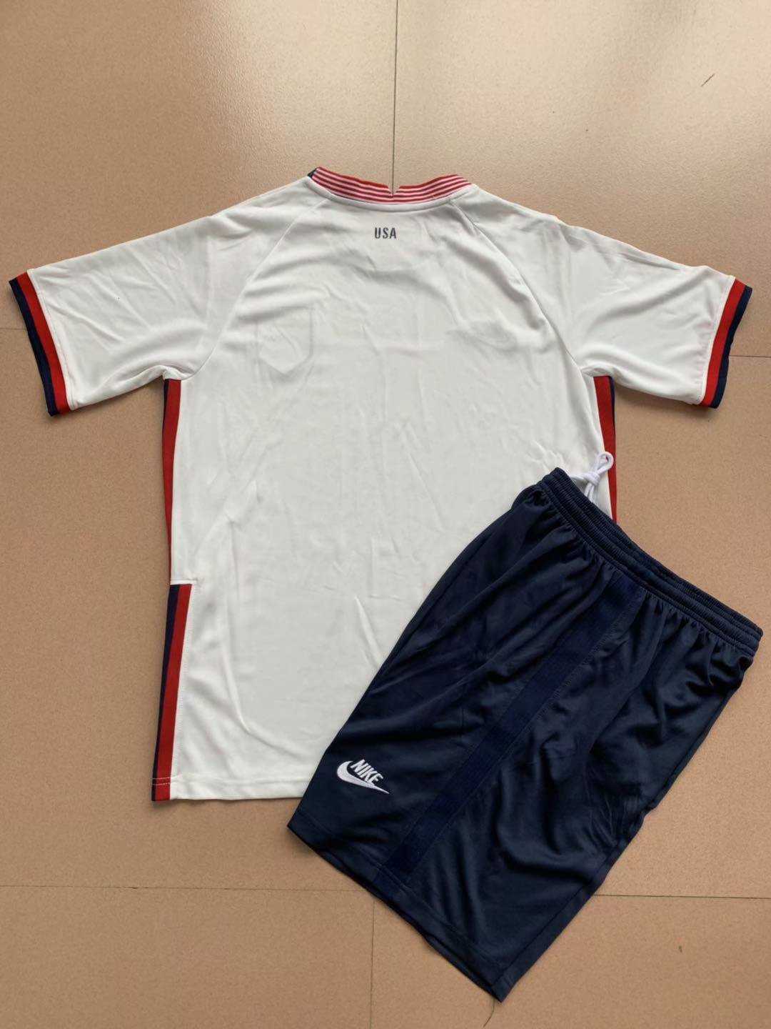 2020 USA Home Kids Soccer Kit(Jersey+Shorts)