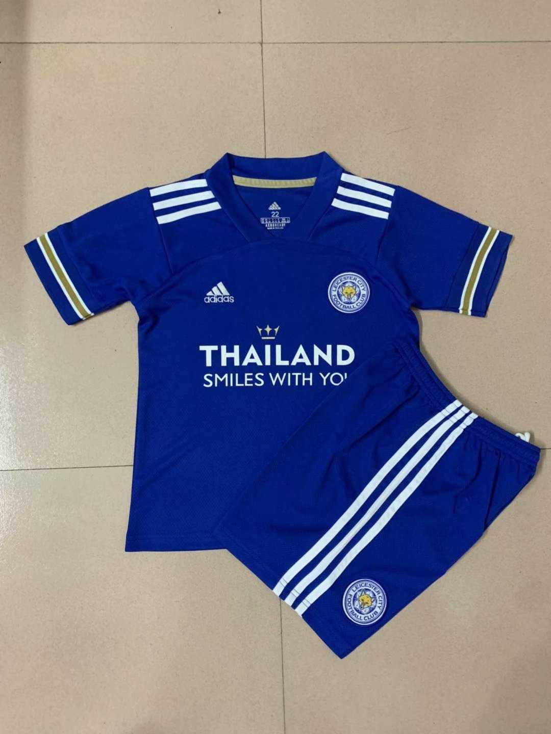 2020/21 Leicester City Home Kids Soccer Kit(Jersey+Shorts)