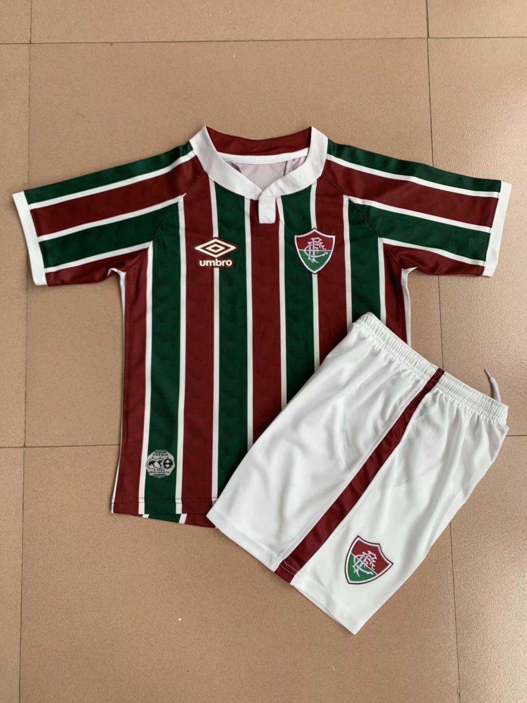 2020/21 Fluminense Home Kids Soccer Kit(Jersey+Shorts)