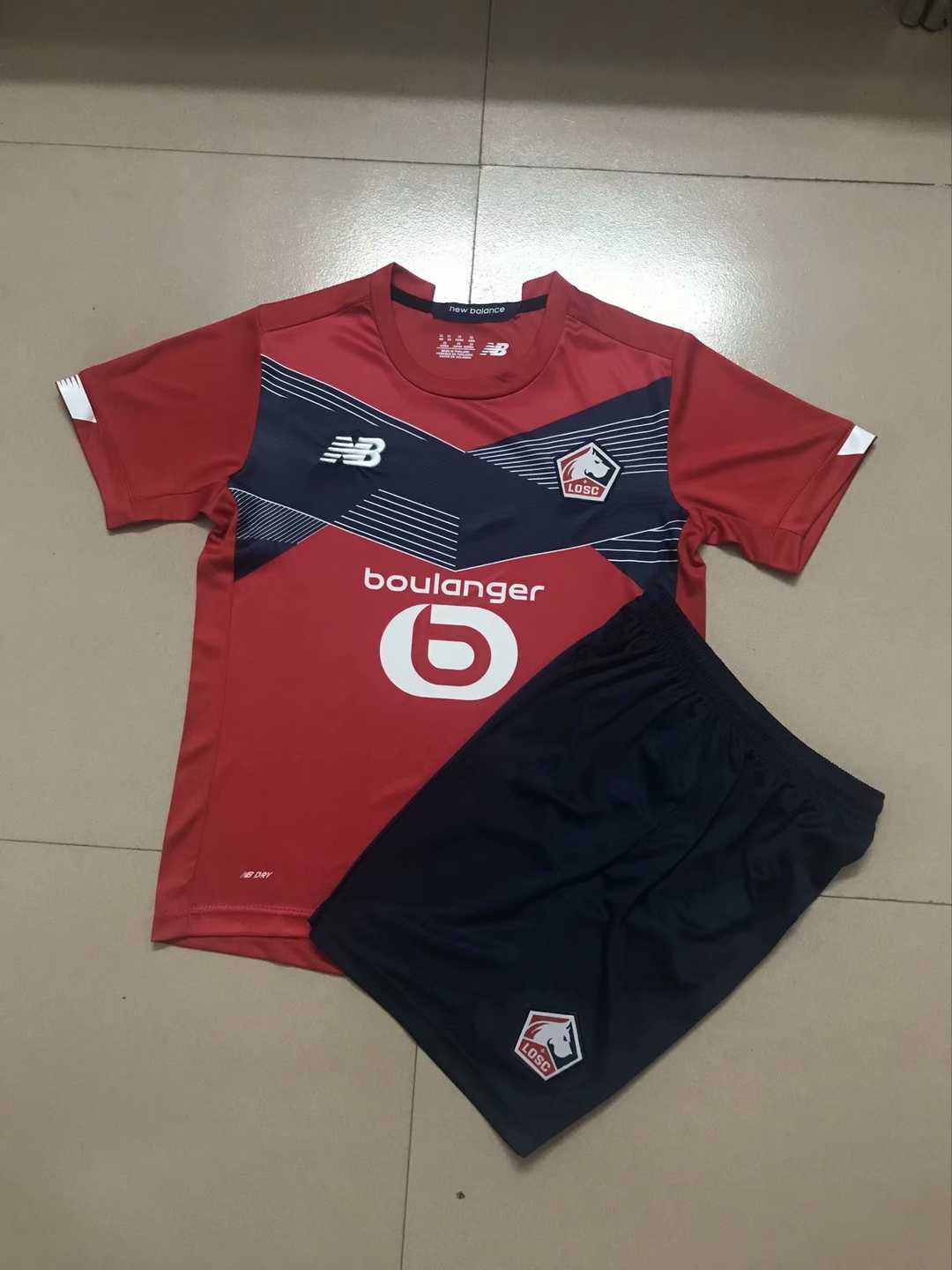 2020/21 Lille Olympique Home Kids Soccer Kit(Jersey+Shorts)