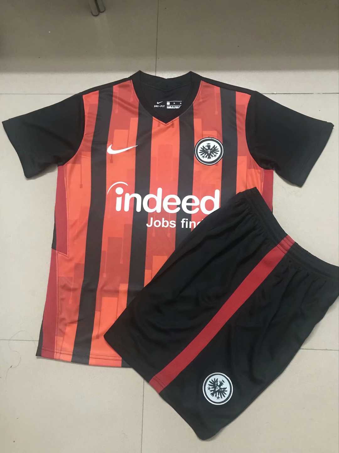 2020/21 Eintracht Frankfurt Home Kids Soccer Kit(Jersey+Shorts)