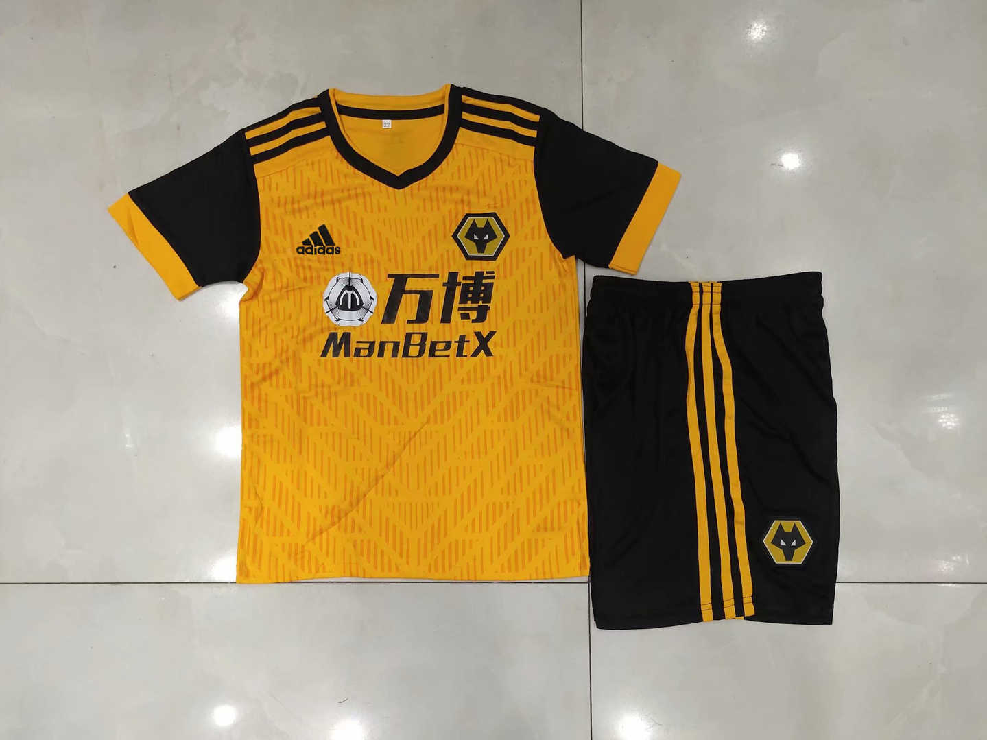 2020/21 Wolverhampton Home Kids Soccer Kit(Jersey+Shorts)