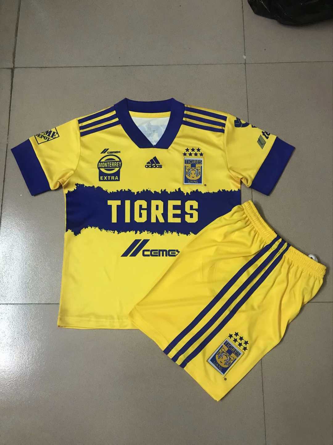 2020/21 Tigres UANL Home Kids Soccer Kit(Jersey+Shorts)