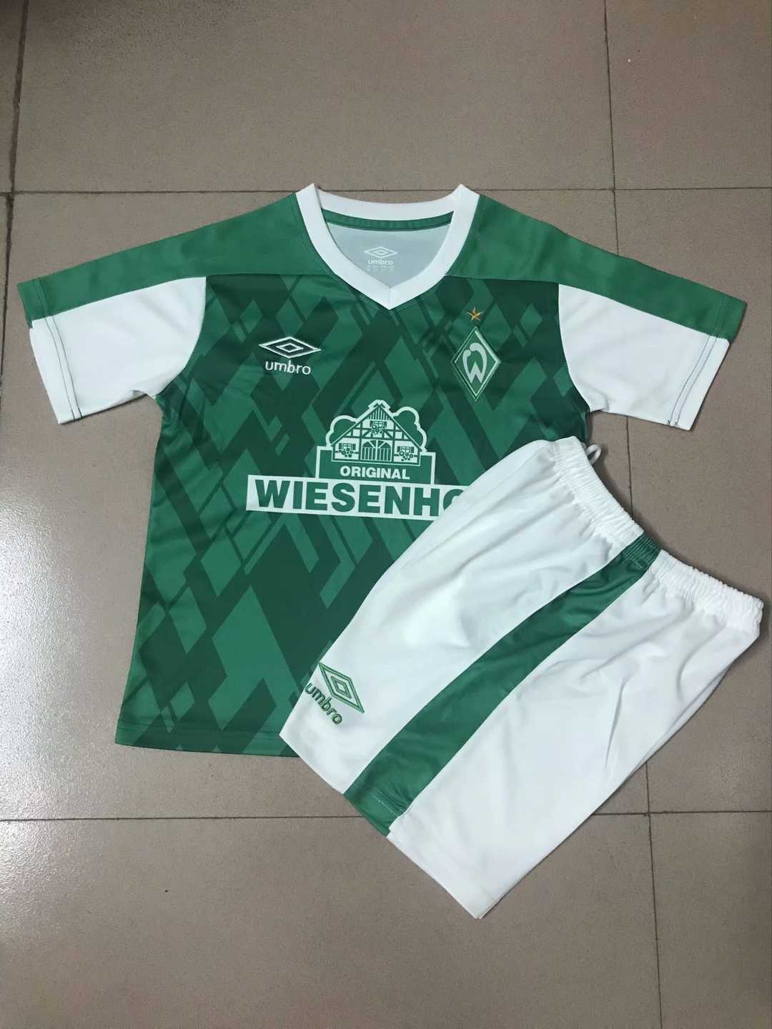 2020/21 Werder BreMens Home Kids Soccer Kit(Jersey+Shorts)