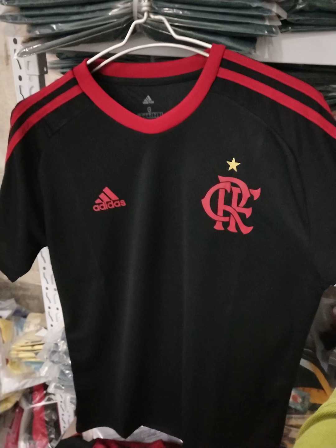 2020/21 Flamengo Black Mens Soccer T-Jersey
