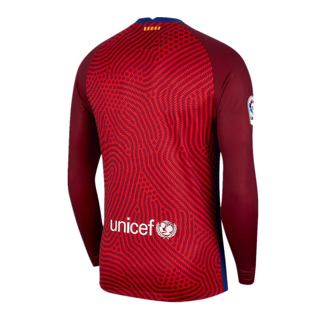 2020/21 Barcelona Goalkeeper Red Mens Soccer Jersey Replica 