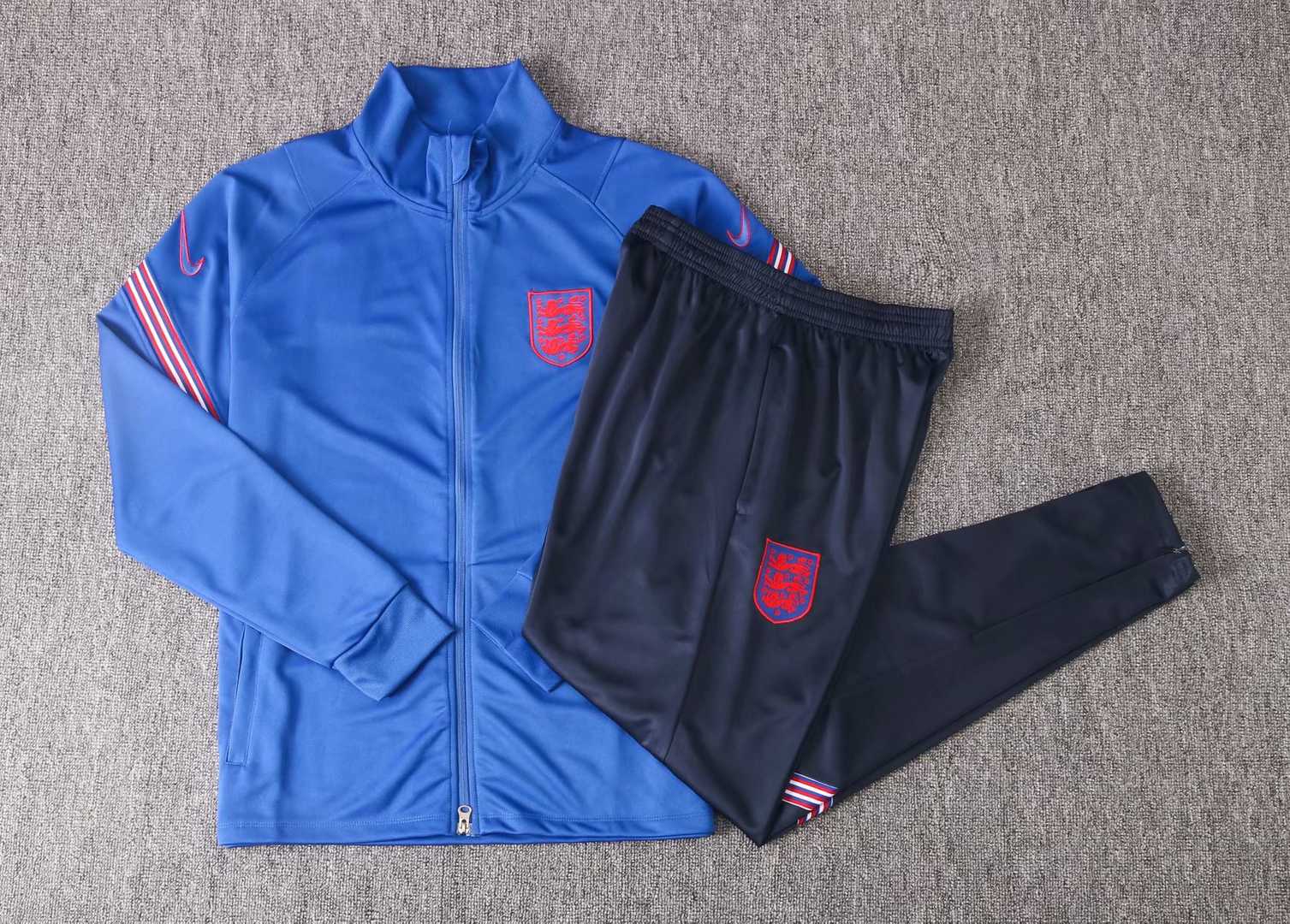 2020/21 England Blue Mens Soccer Training Suit(Jacket + Pants)