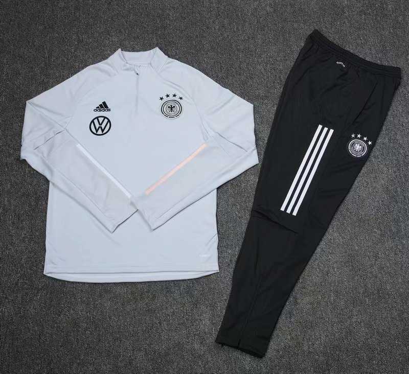 2019/20 Germany Light Grey Mens Soccer Training Suit(Sweater + Pants)