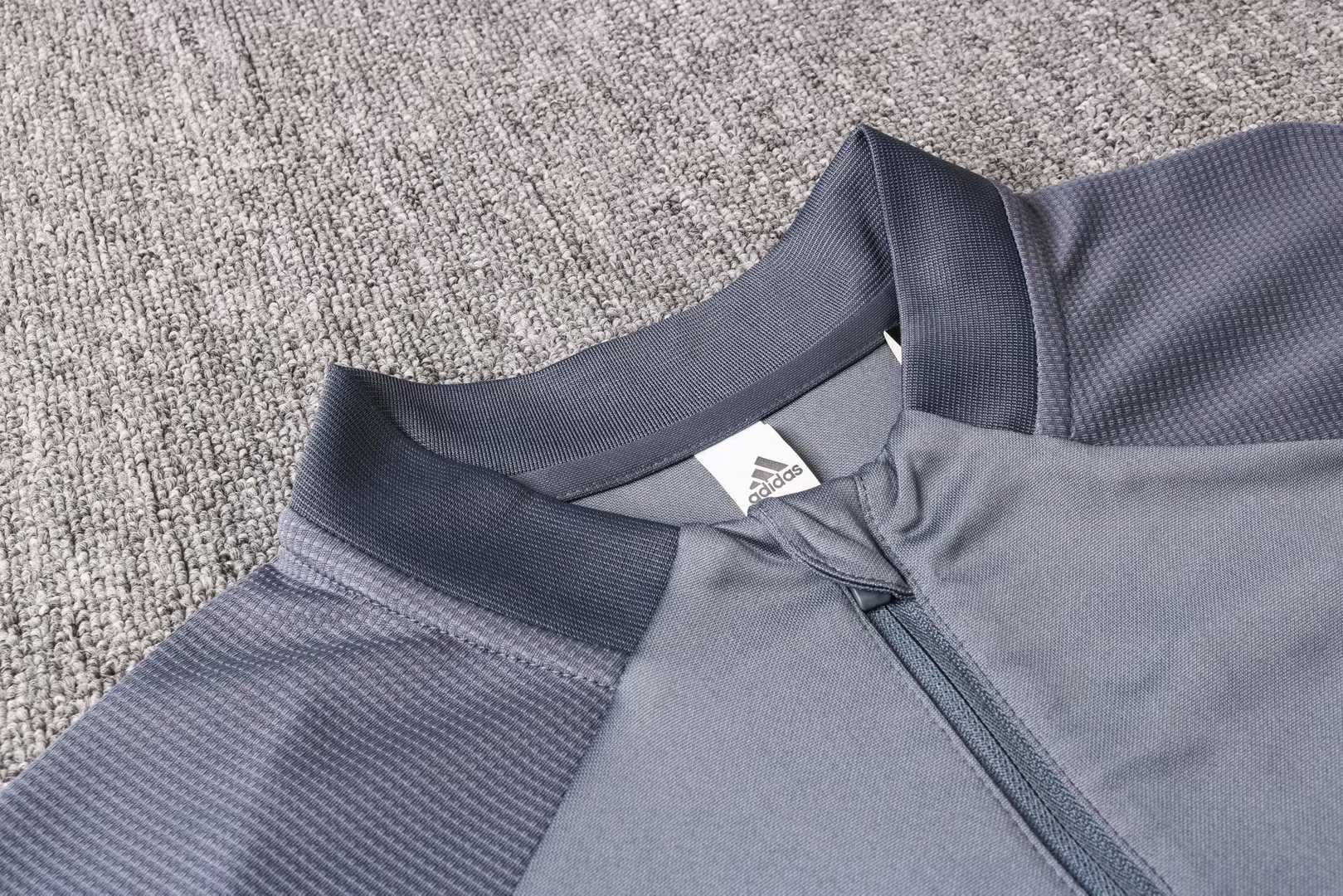 2020/21 Germany Light Grey II Half Zip Mens Soccer Training Suit(SweatJersey + Pants)