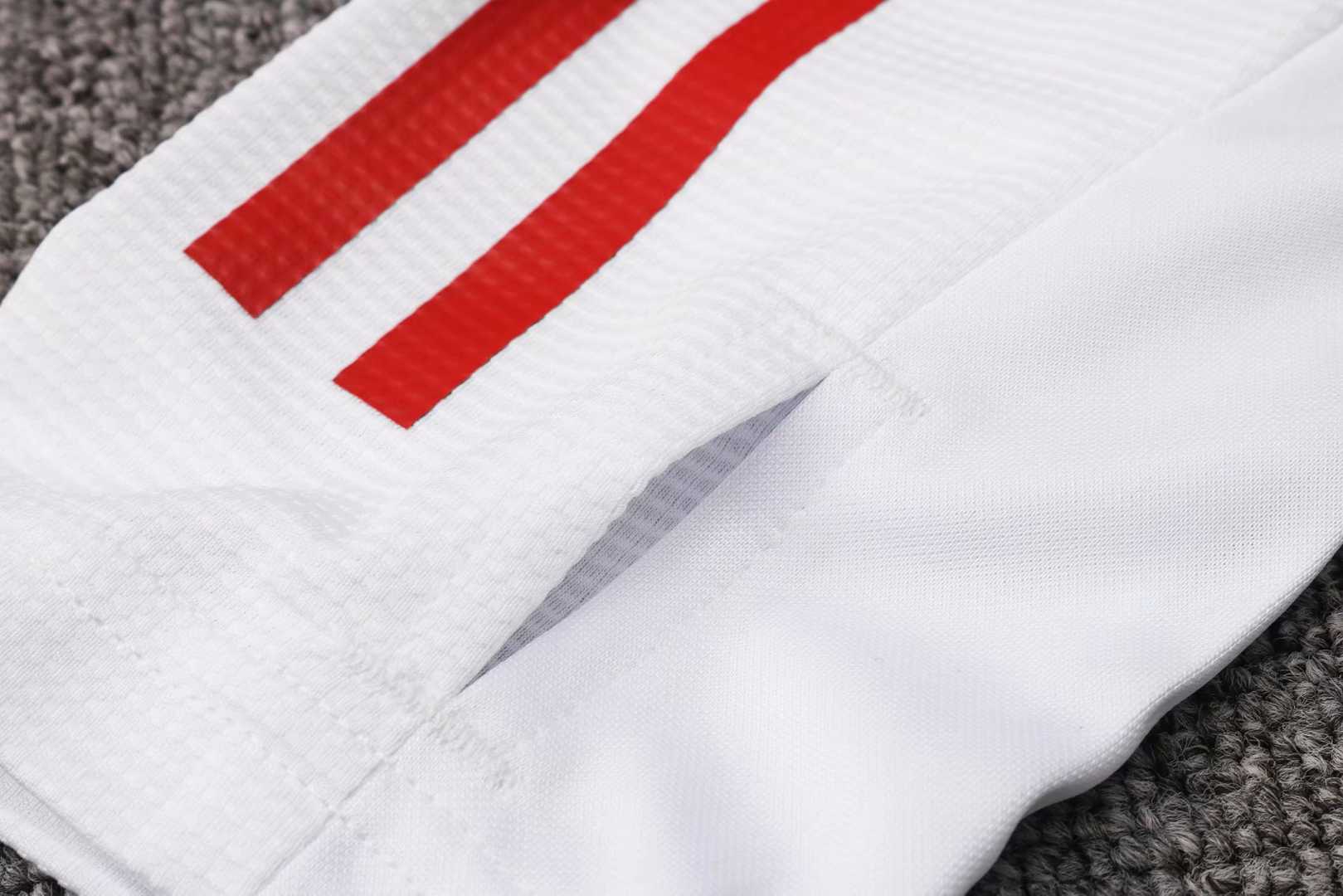 2020/21 Sao Paulo FC White Half Zip Mens Soccer Training Suit(SweatJersey + Pants)