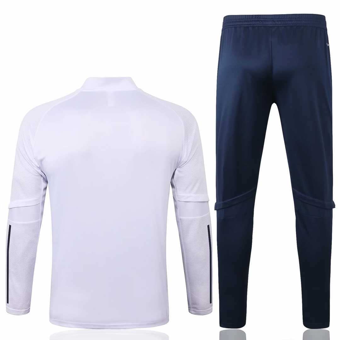 2020/21 Boca Juniors White Mens Soccer Training Suit(Jacket + Pants)