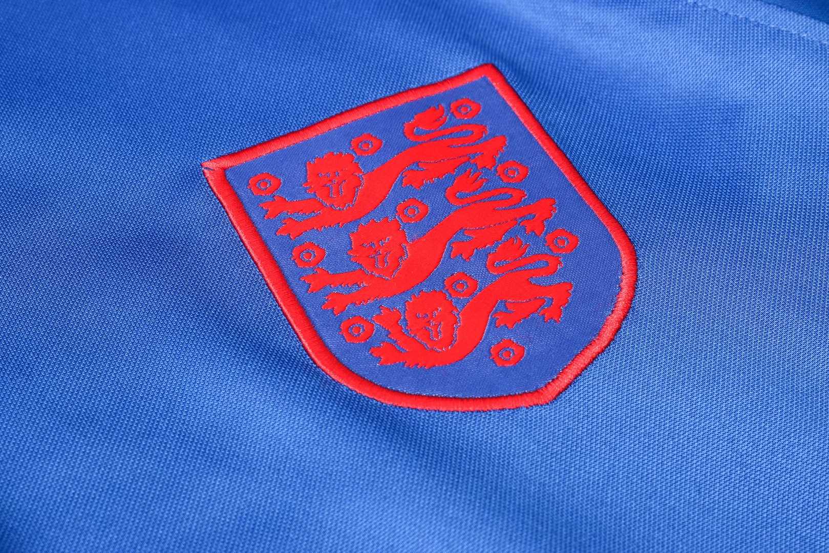 2020/21 England Blue Half Zip Mens Soccer Training Suit(Jacket + Pants)