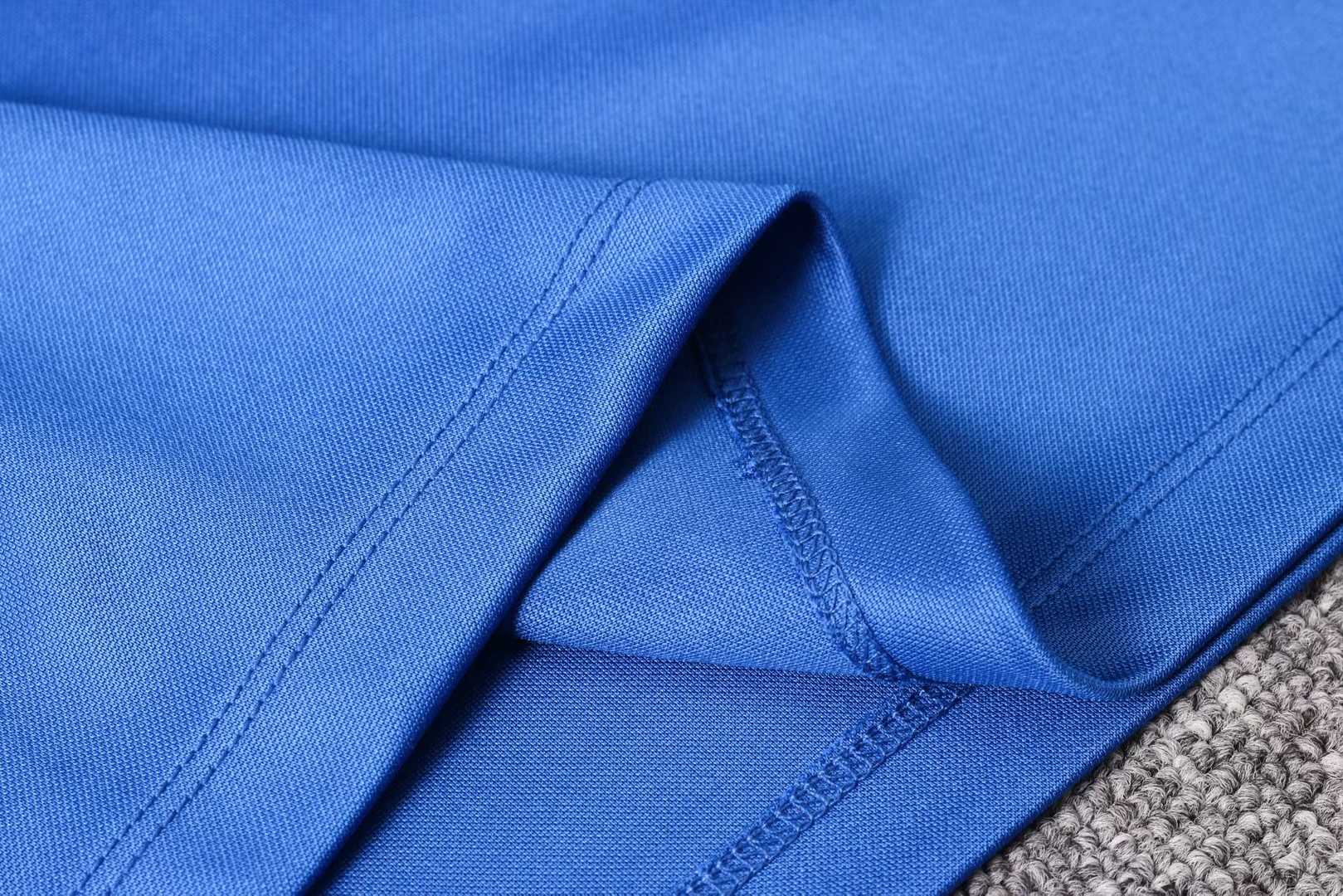 2020/21 England Blue Half Zip Mens Soccer Training Suit(Jacket + Pants)
