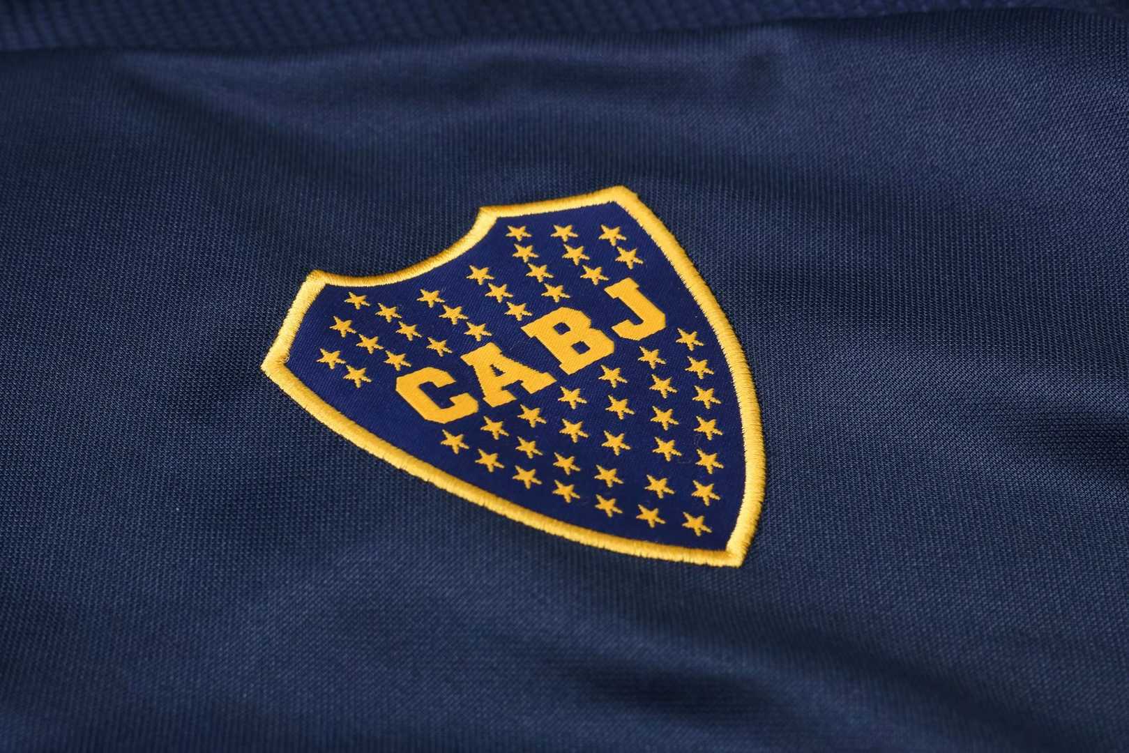 2020/21 Boca Juniors Navy Half Zip Mens Soccer Training Suit(Jacket + Pants)
