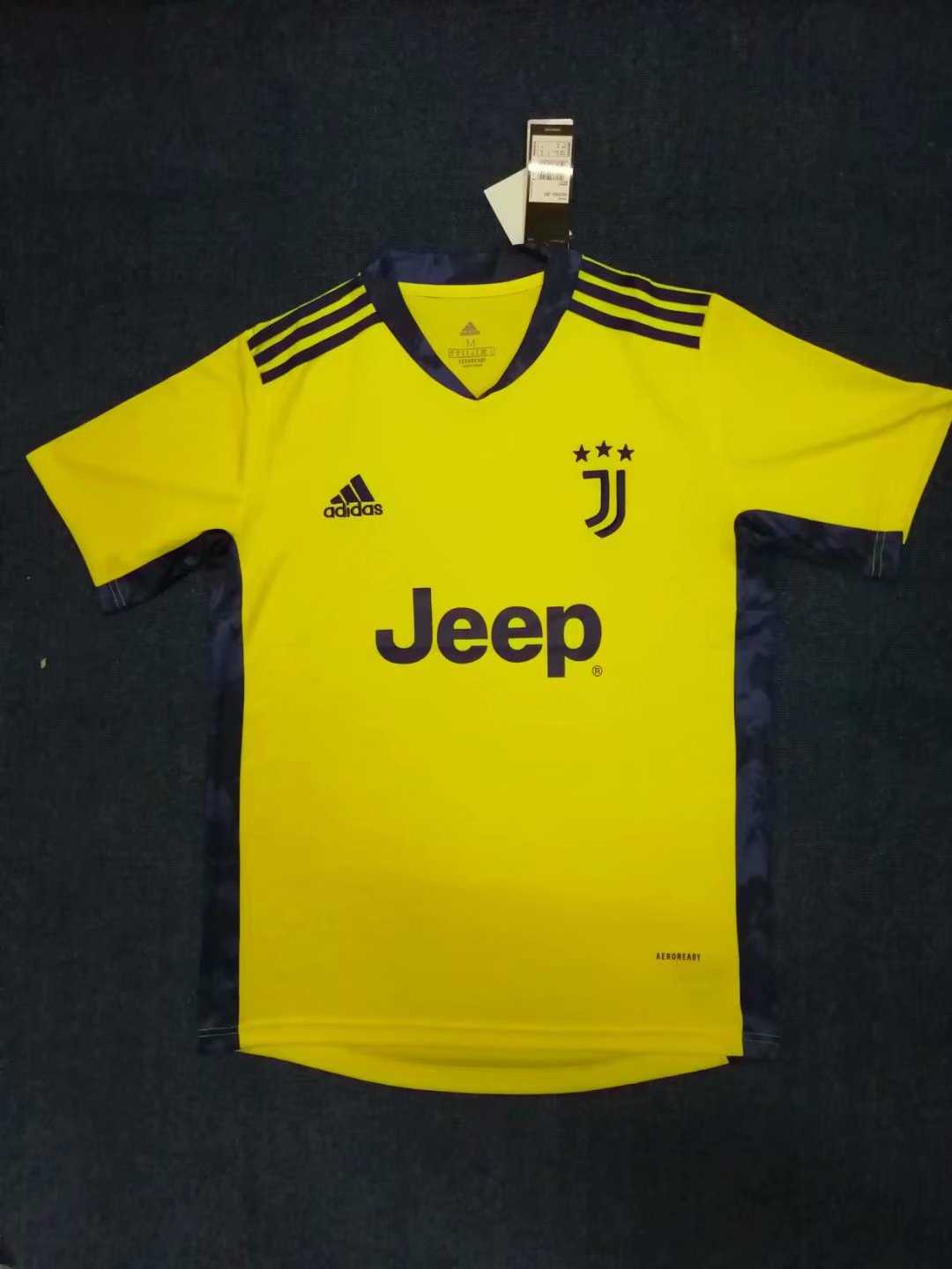 2020/21 Juventus Goalkeeper Yellow Man Soccer Jersey Replica 