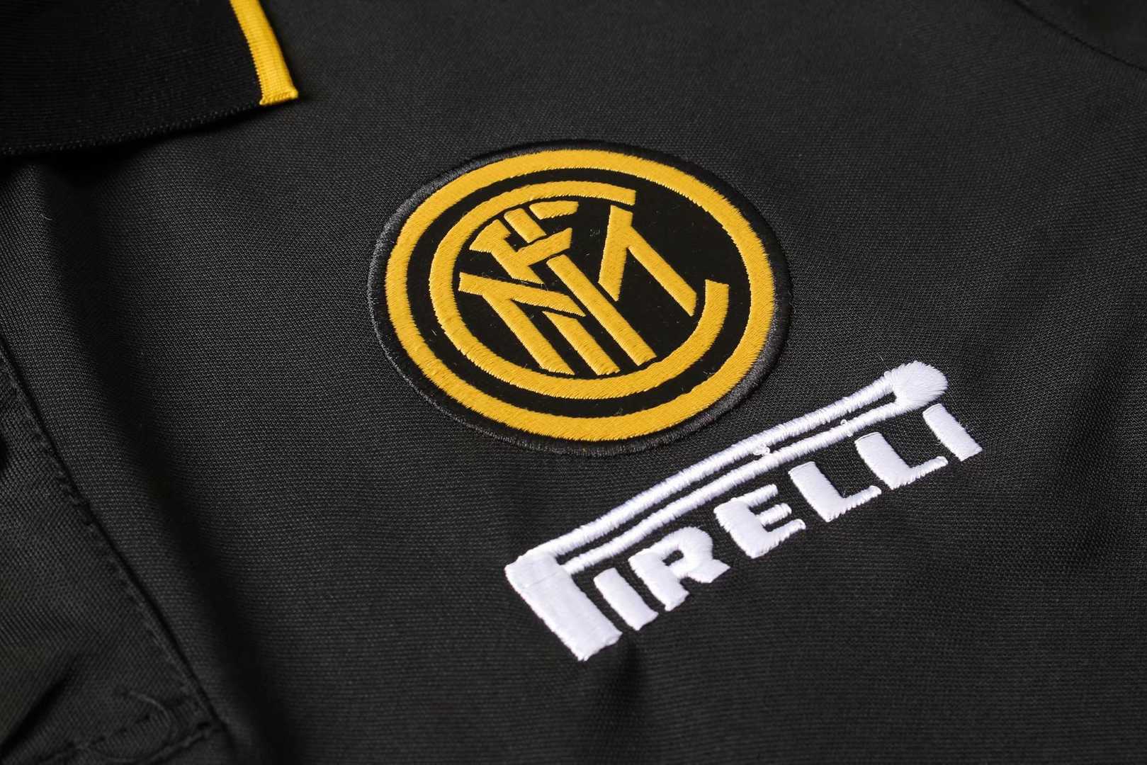 2019/20 Inter Milan Black Mens Soccer Polo Jersey