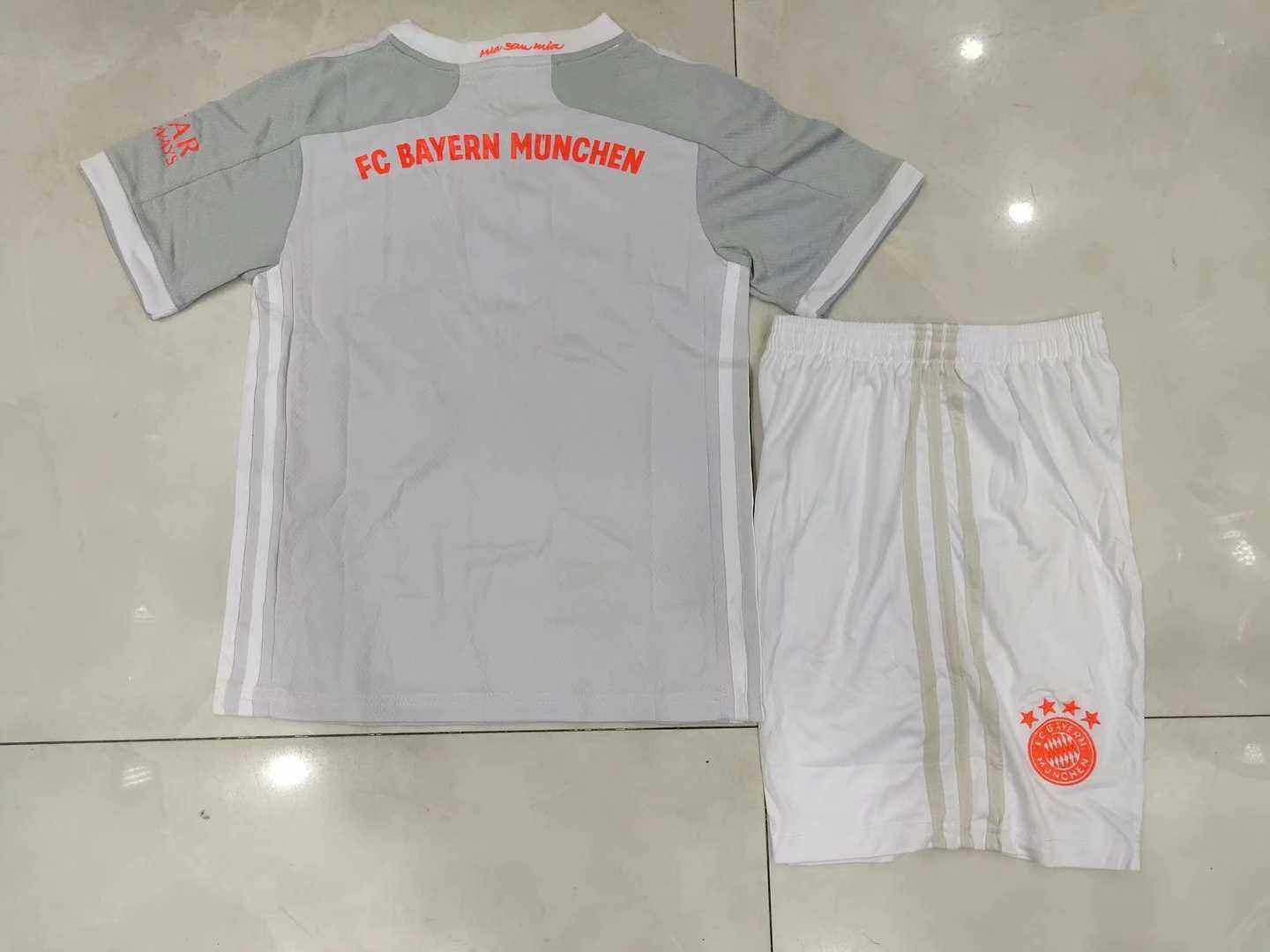 2020/21 Bayern Munich Away Kids Soccer Kit (Jersey + Shorts)
