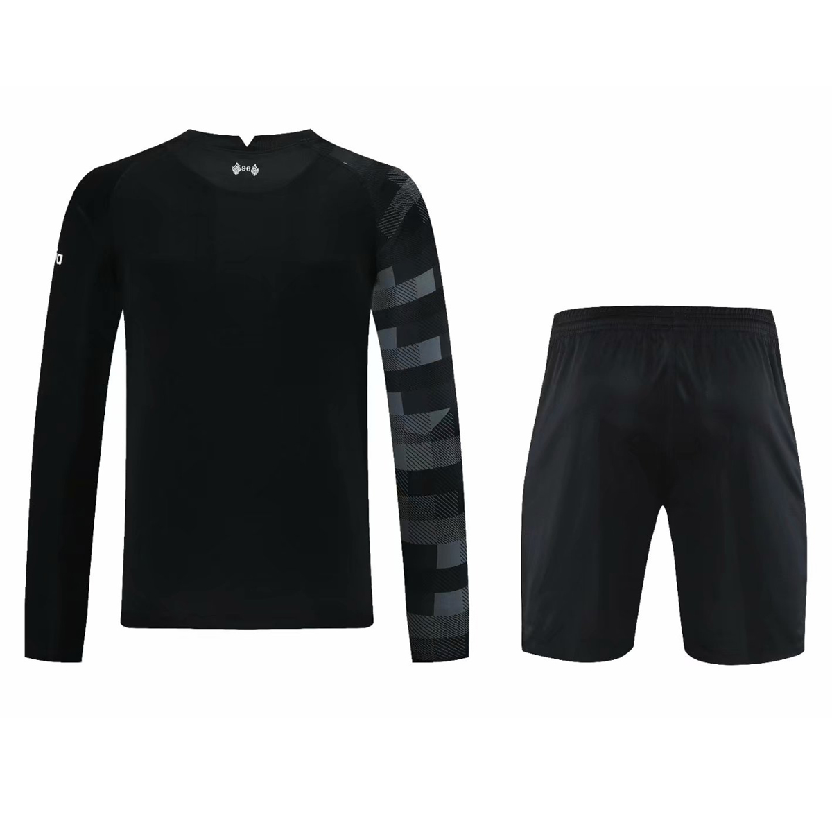 Liverpool Goalkeeper Black Long Sleeve Soccer Jerseys + Short Mens 2021/22 