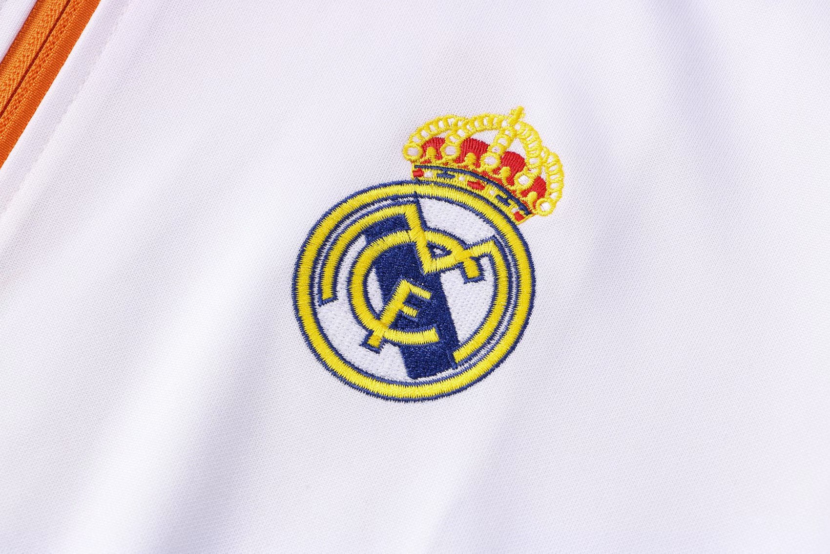 Real Madrid White Soccer Training Suit Jacket + Pants Mens 2021/22 