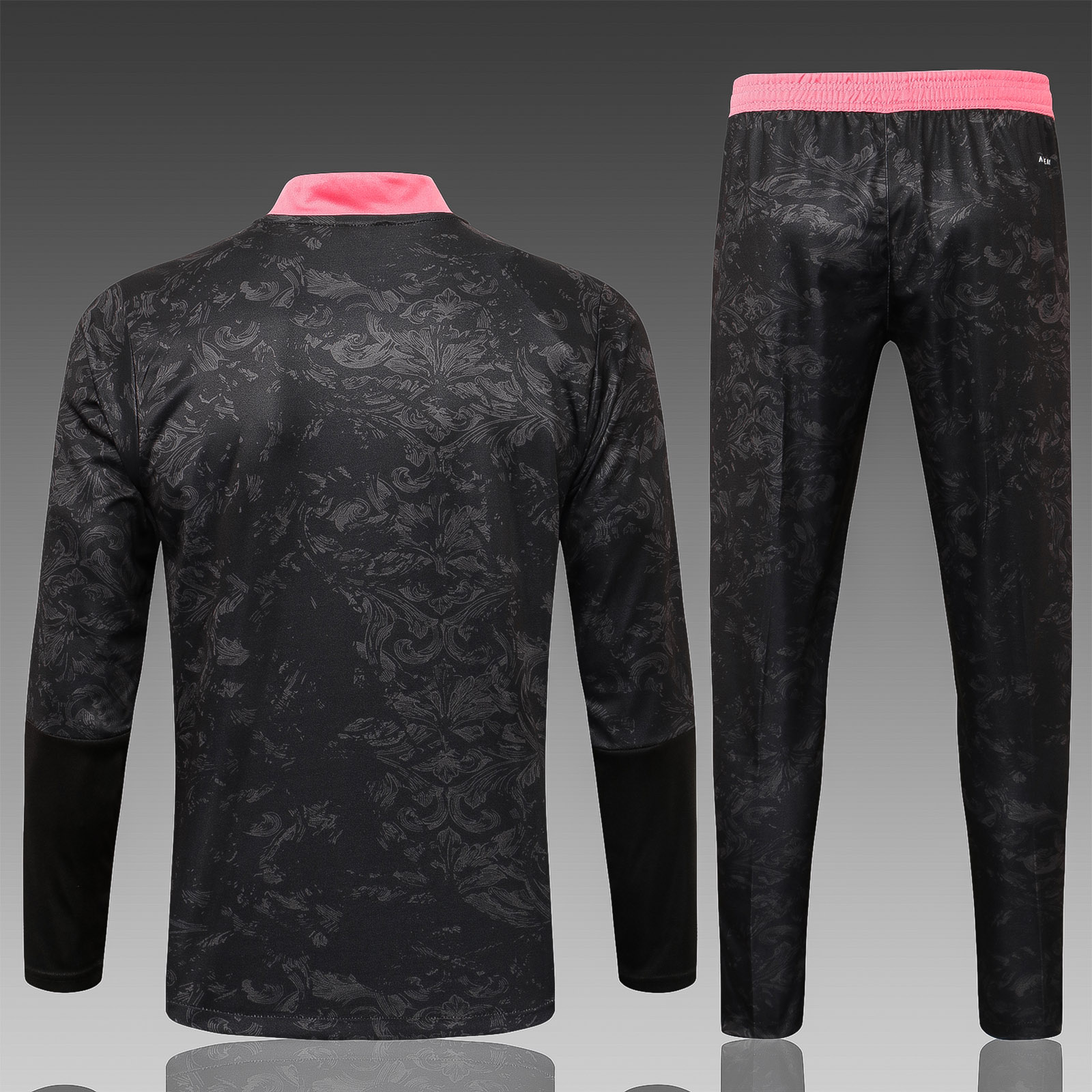 Real Madrid Black - Pink Soccer Training Suit Youth 2021/22 