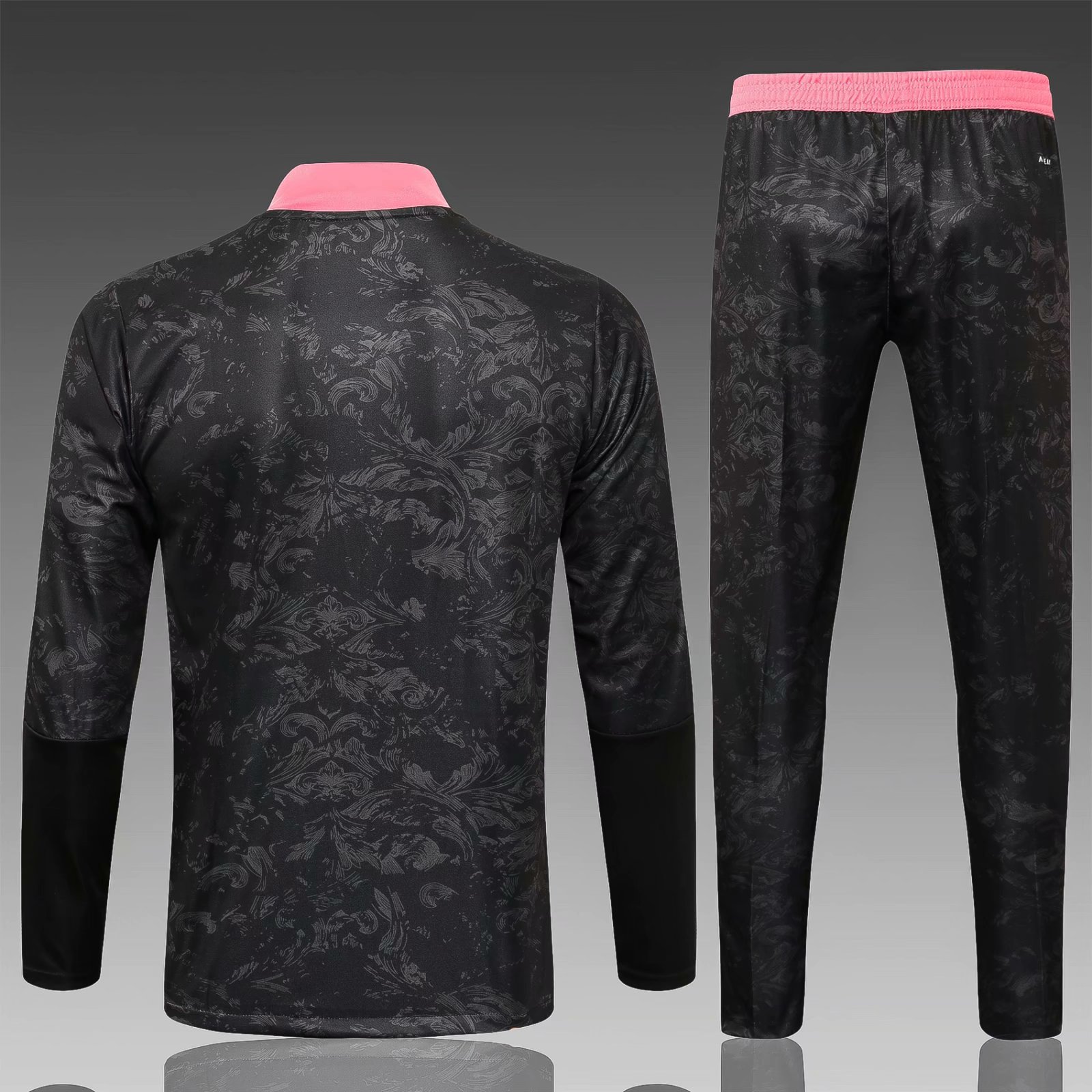 Real Madrid Black - Pink Soccer Training Suit Jacket + Pants Youth 2021/22 
