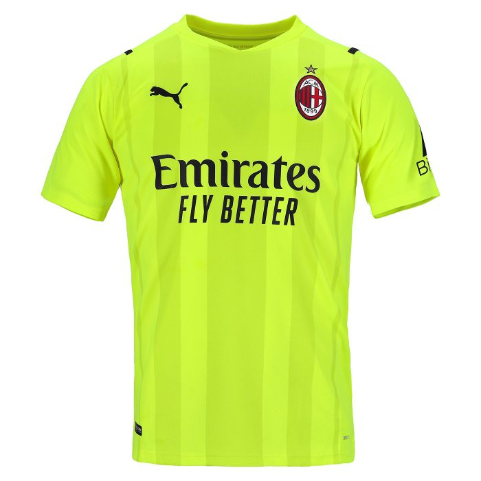 AC Milan Soccer Jersey Replica Home Goalkeeper Short Sleeve Mens 2021/22