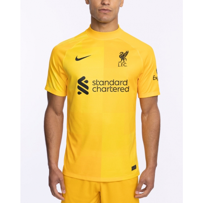 Liverpool Soccer Jersey Replica Away Goalkeeper Short Sleeve Mens 2021/22
