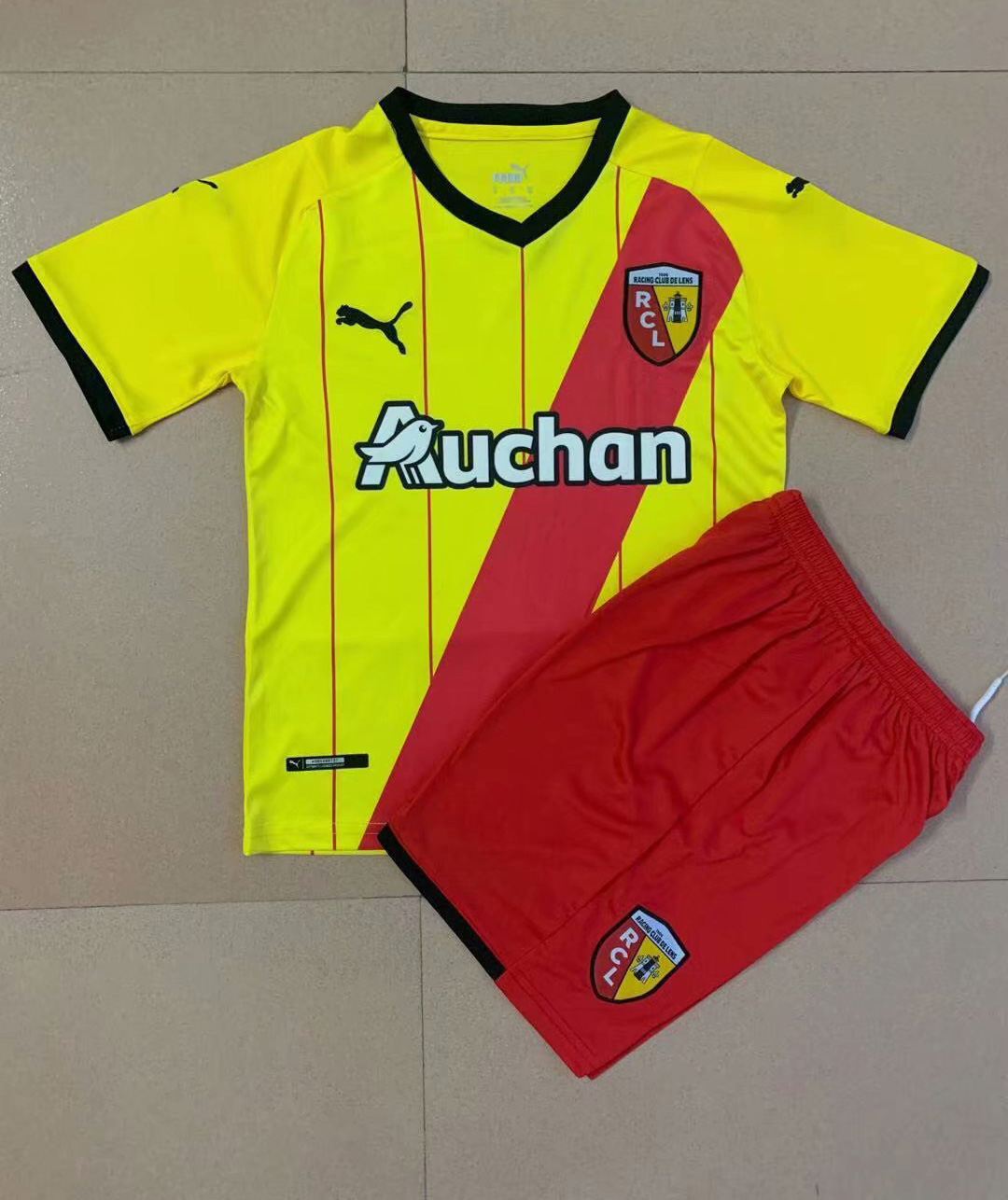 RC Lens Soccer Jersey + Short Replica Home Youth 2021/22