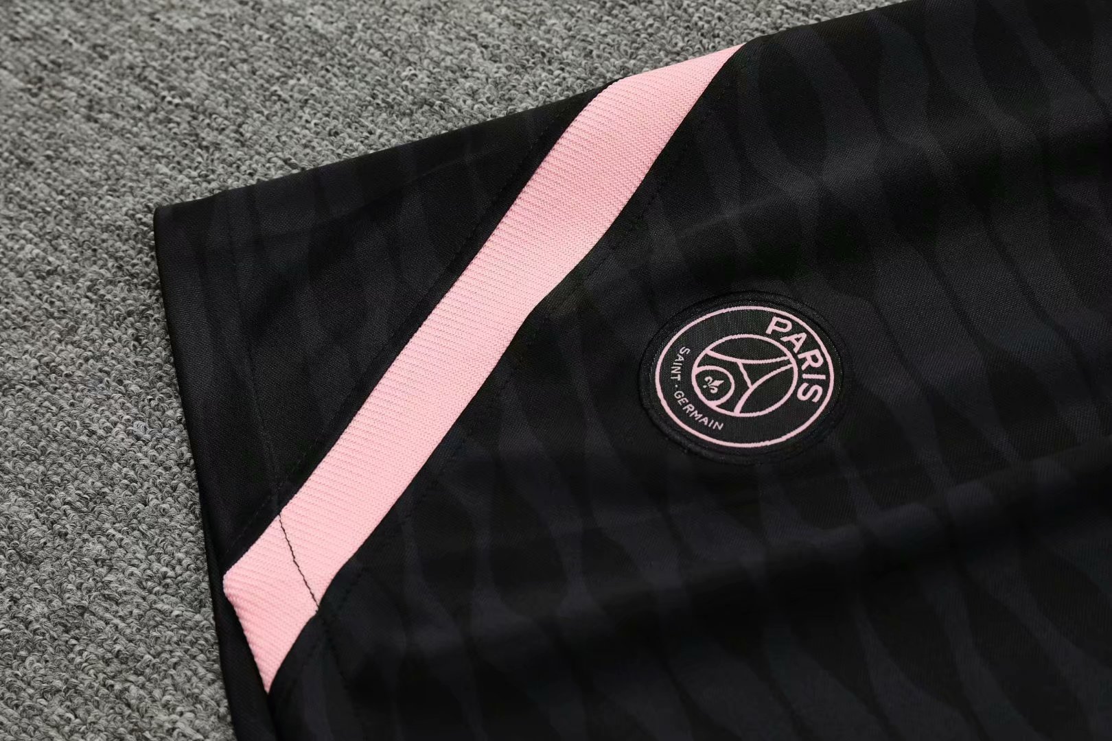 PSG Soccer Training Suit (Jerseys+Short) Black - Pink Mens 2021/22