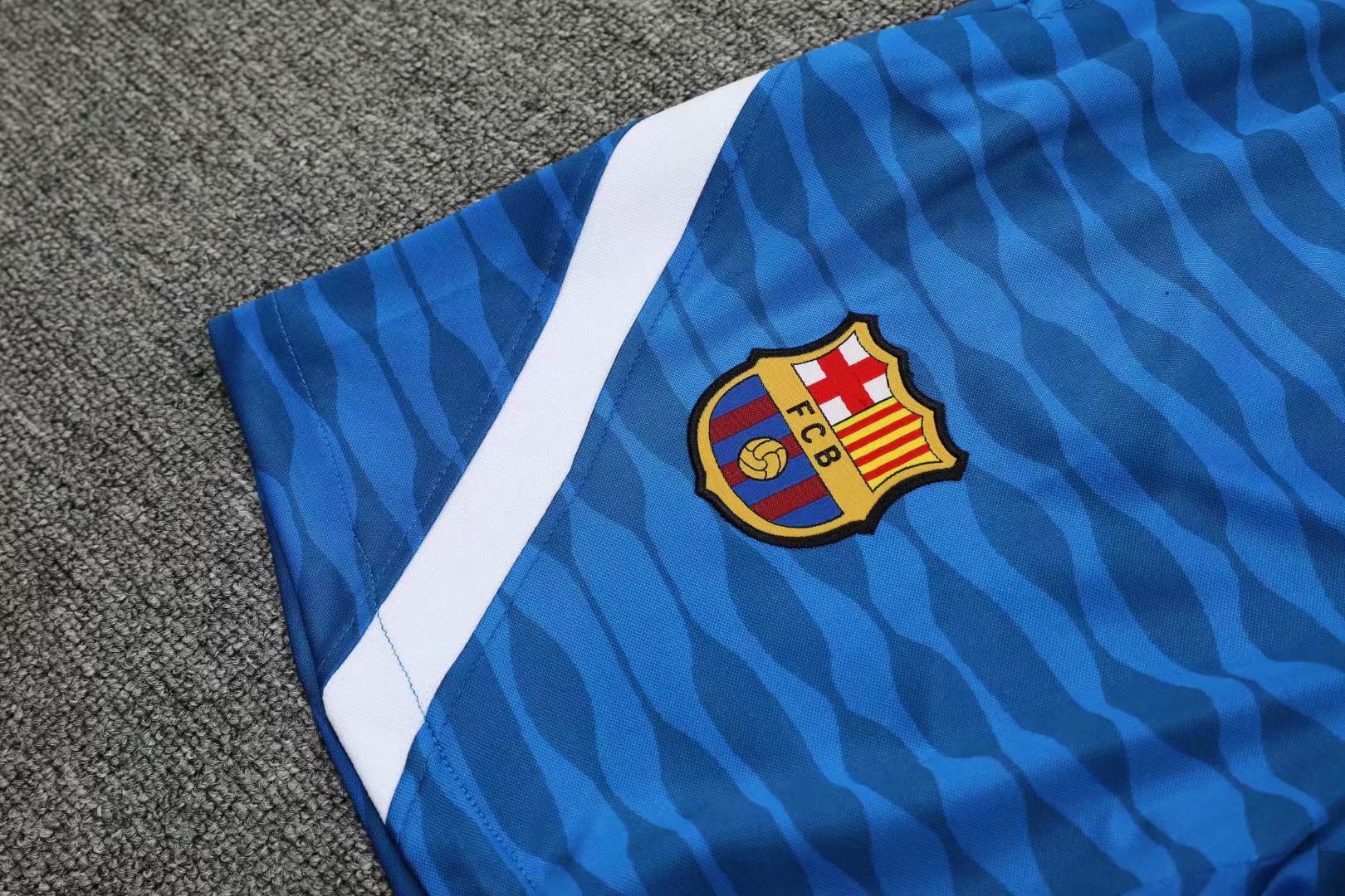 Barcelona Soccer Training Suit (Jerseys+Short) Blue Mens 2021/22