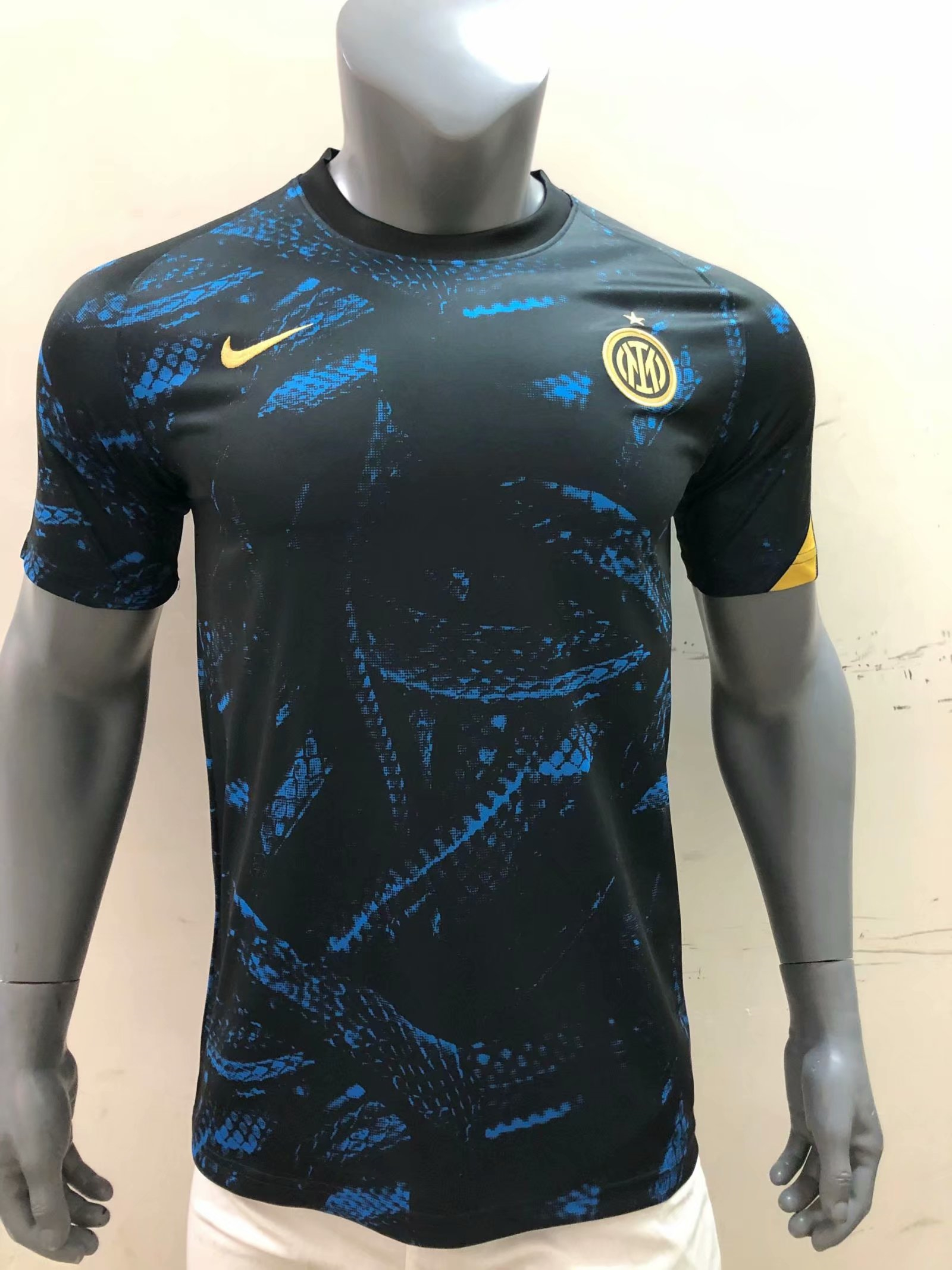 Inter Milan Soccer Training Jersey Black Mens 2021/22 