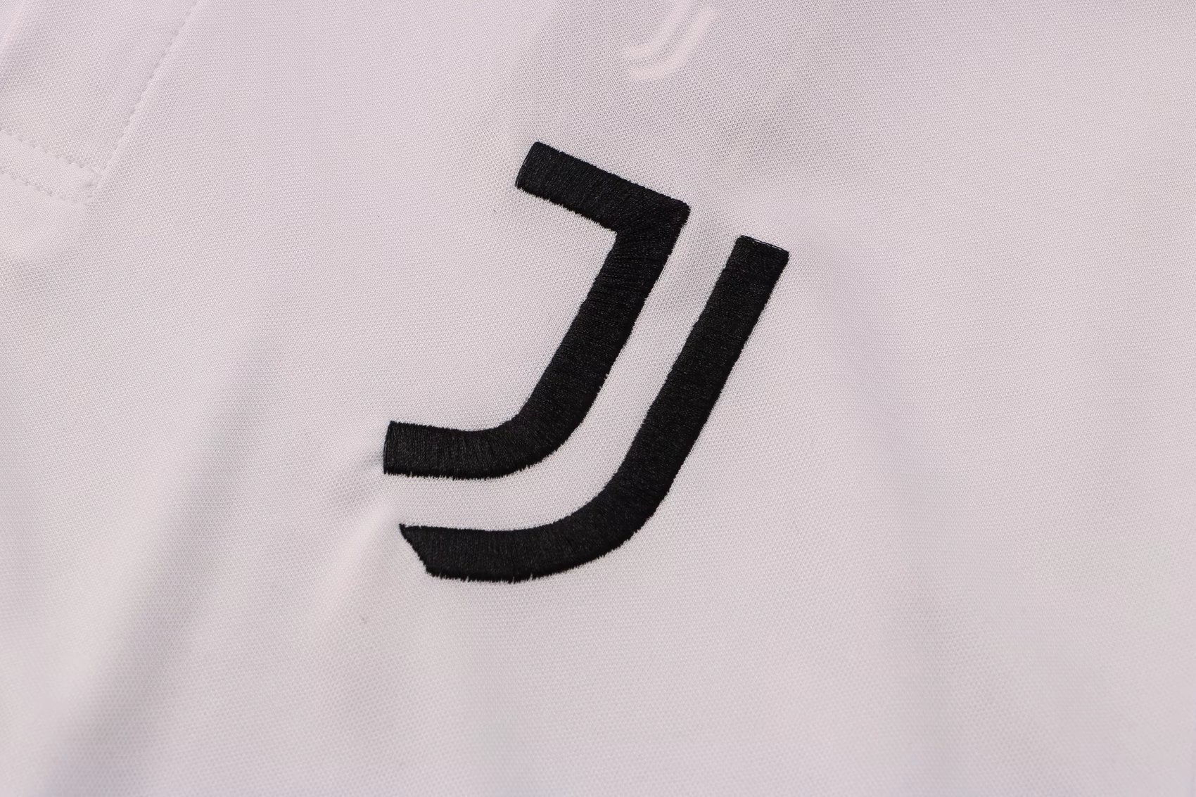 Juventus Soccer Polo Jersey White - Black Mens 2021/22 