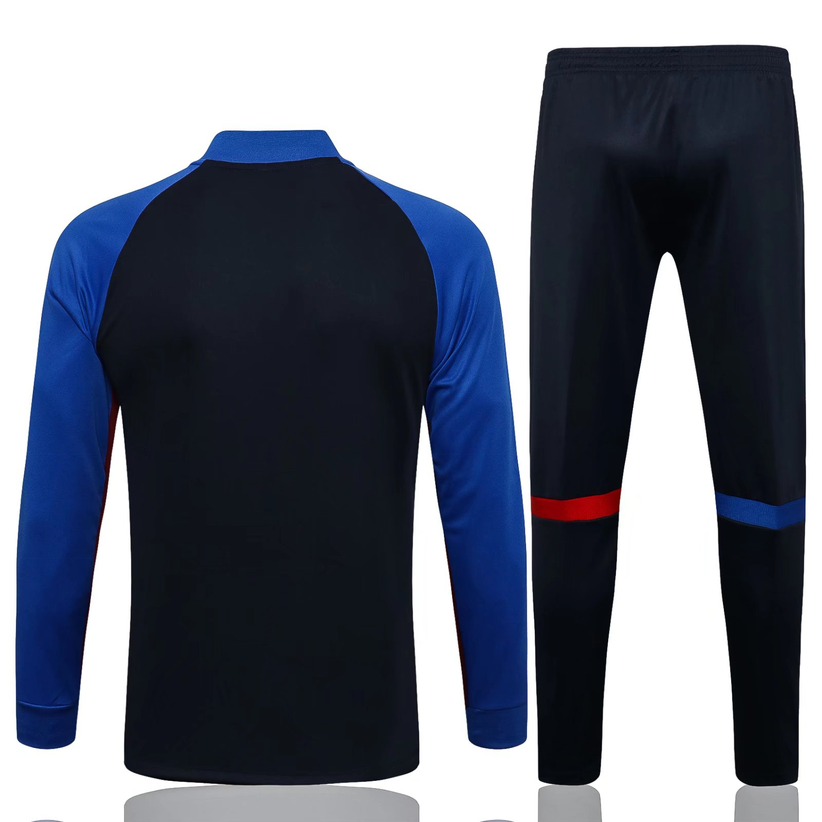 Barcelona Soccer Training Suit Jacket + Pants Blue - Black Mens 2021/22