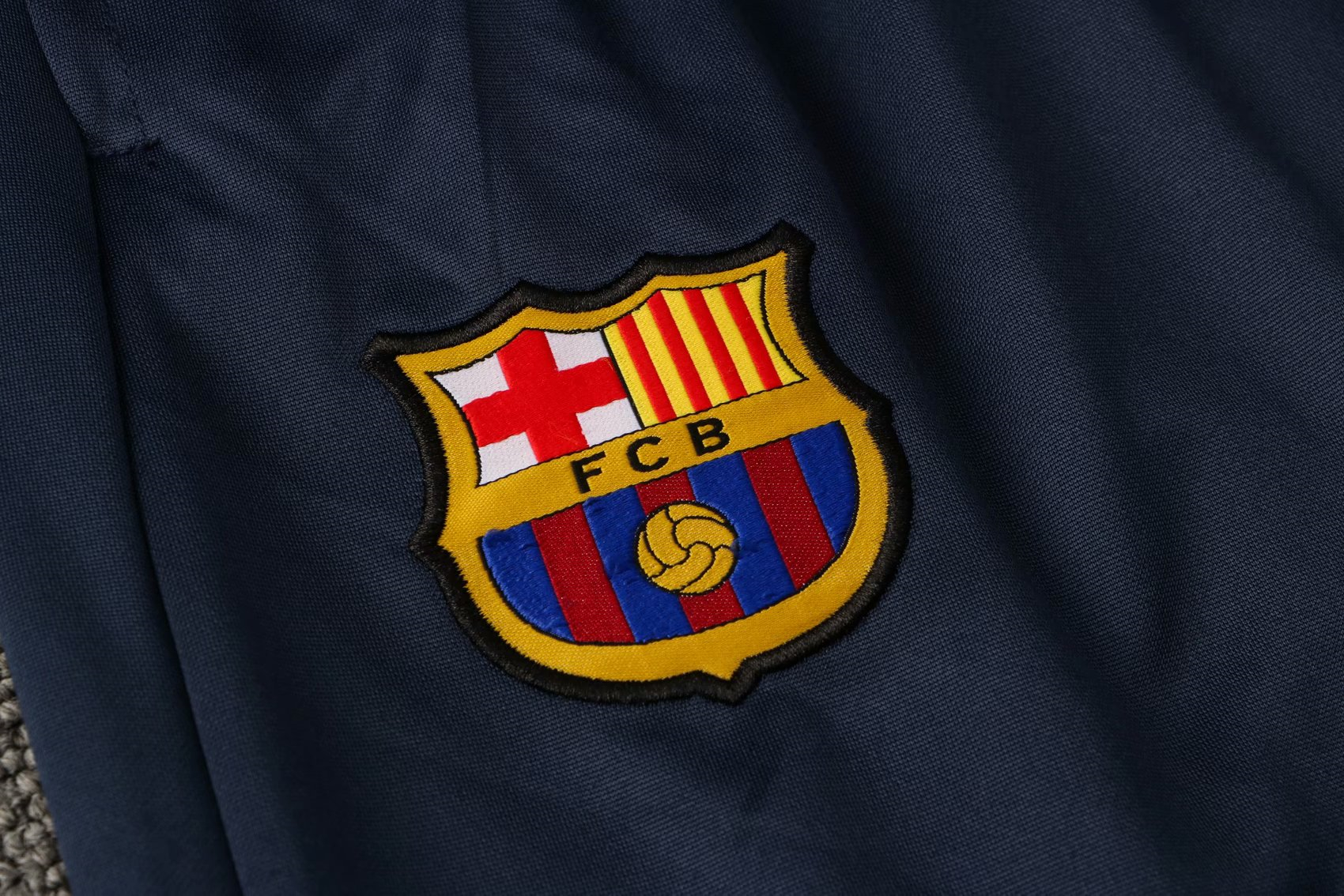 Barcelona Soccer Training Suit Jacket + Pants Blue - Black Mens 2021/22