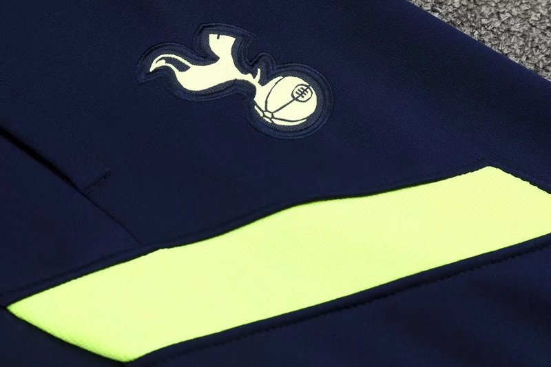Tottenham Hotspur Soccer Training Suit Jacket + Pants Hoodie Blue Mens 2021/22