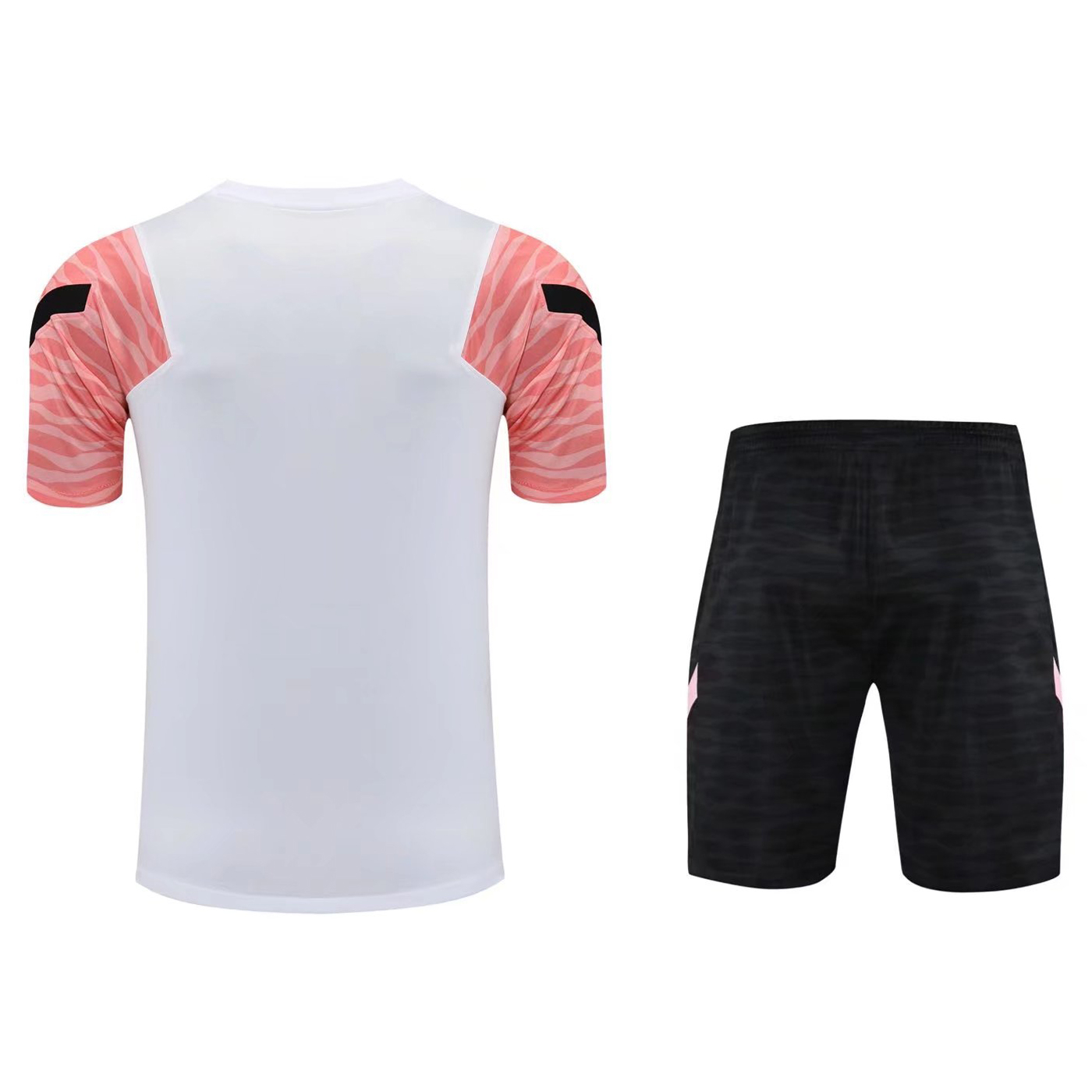 PSG Soccer Traning Kit (Jersey + Shorts) White - Pink Mens 2021/22