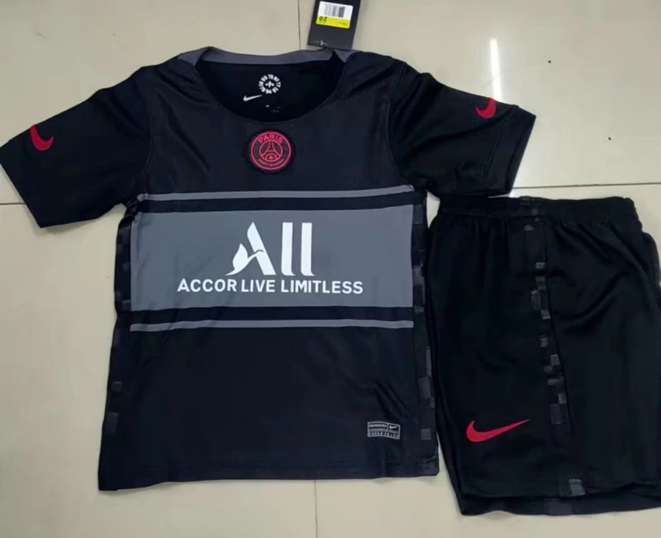 PSG Third Youth Soccer Jersey + Shorts Replica 2021/22