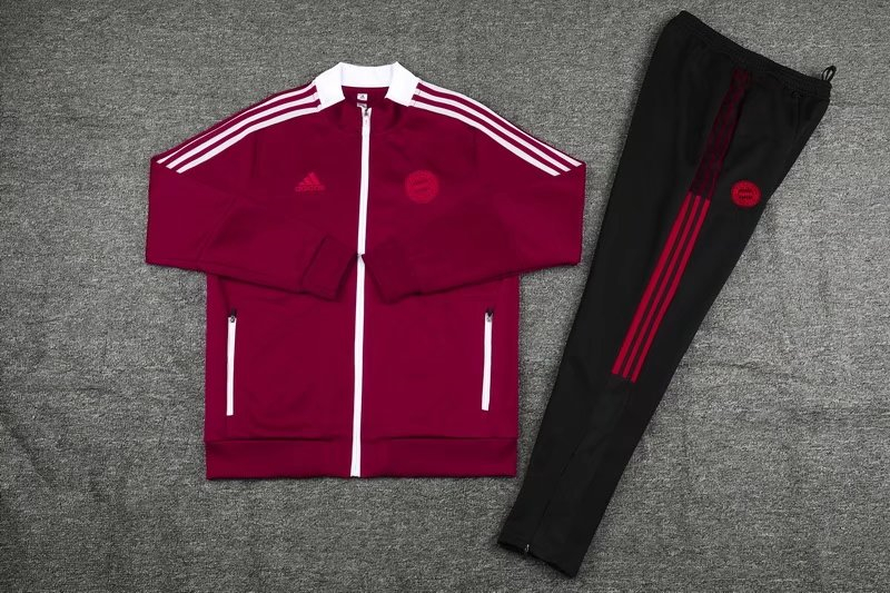 Bayern Munich Soccer Traning Suit (Jacket + Pants) Burgundy Mens 2021/22