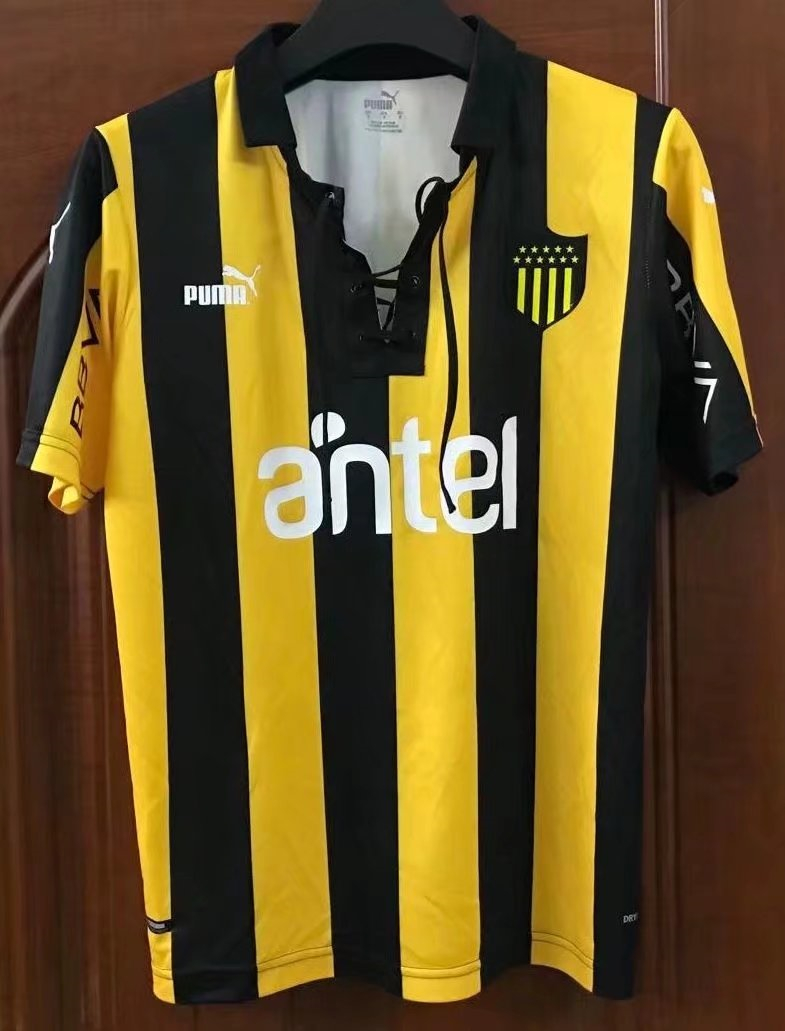 Club Atletico Penarol Soccer Jersey Replica 130th Years Yellow Mens 2021/22