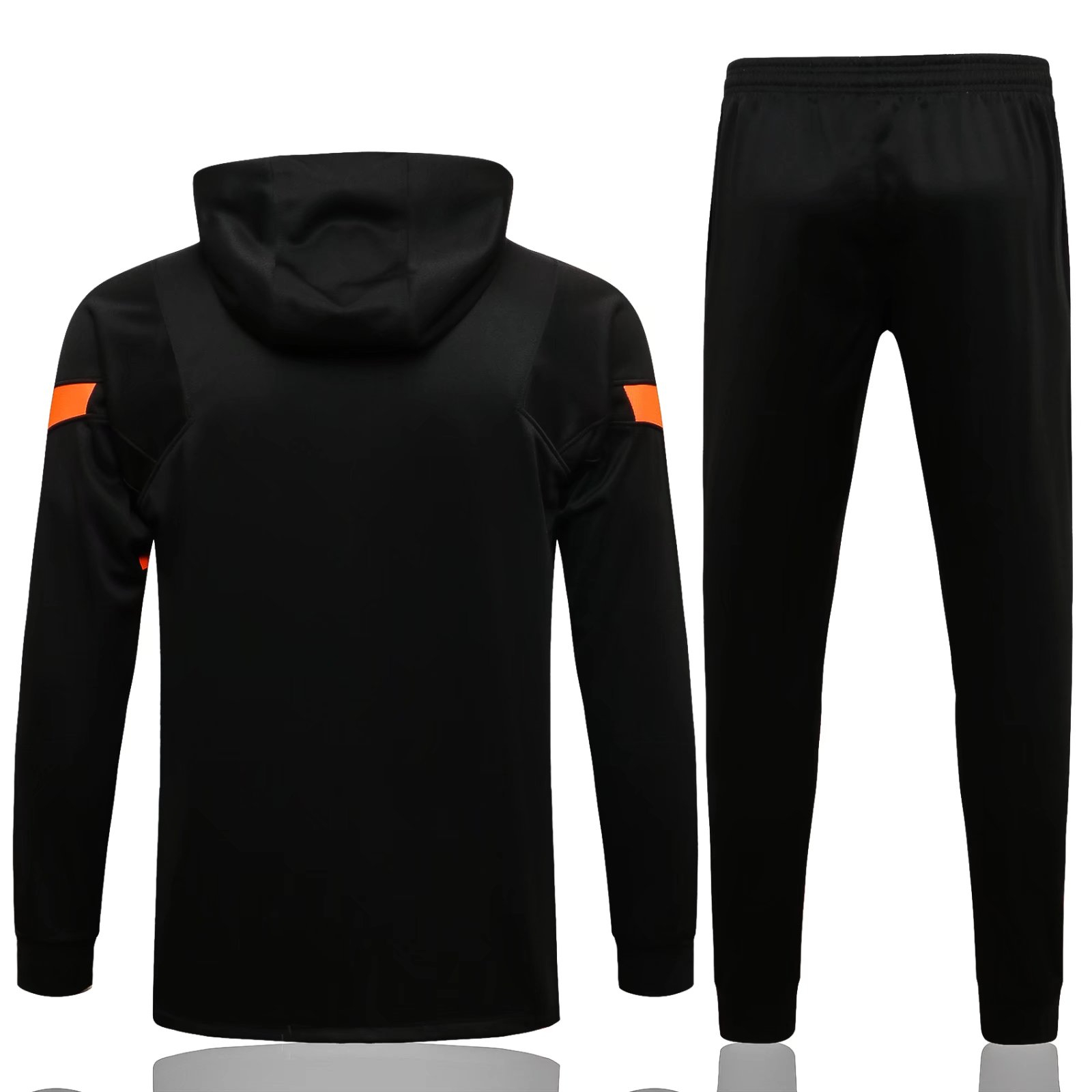 Chelsea Soccer Training Suit Jacket + Pants Hoodie Black - Orange Men's 2021/22