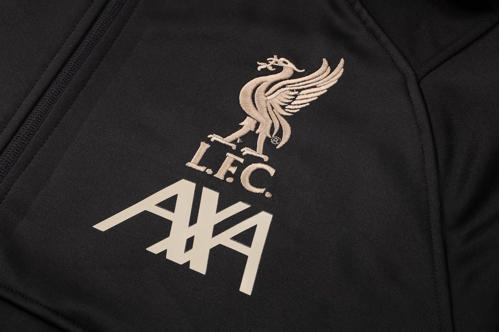 Liverpool Soccer Training Suit Jacket + Pants Hoodie Black Men's 2021/22