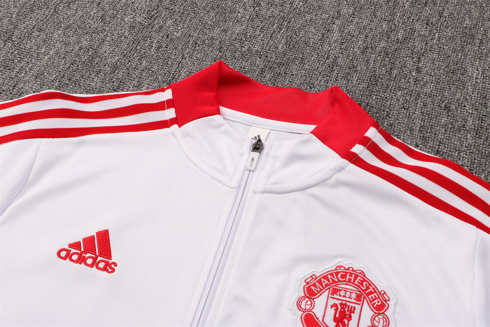 Manchester United Soccer Training Suit Jacket + Pants White Men's 2021/22