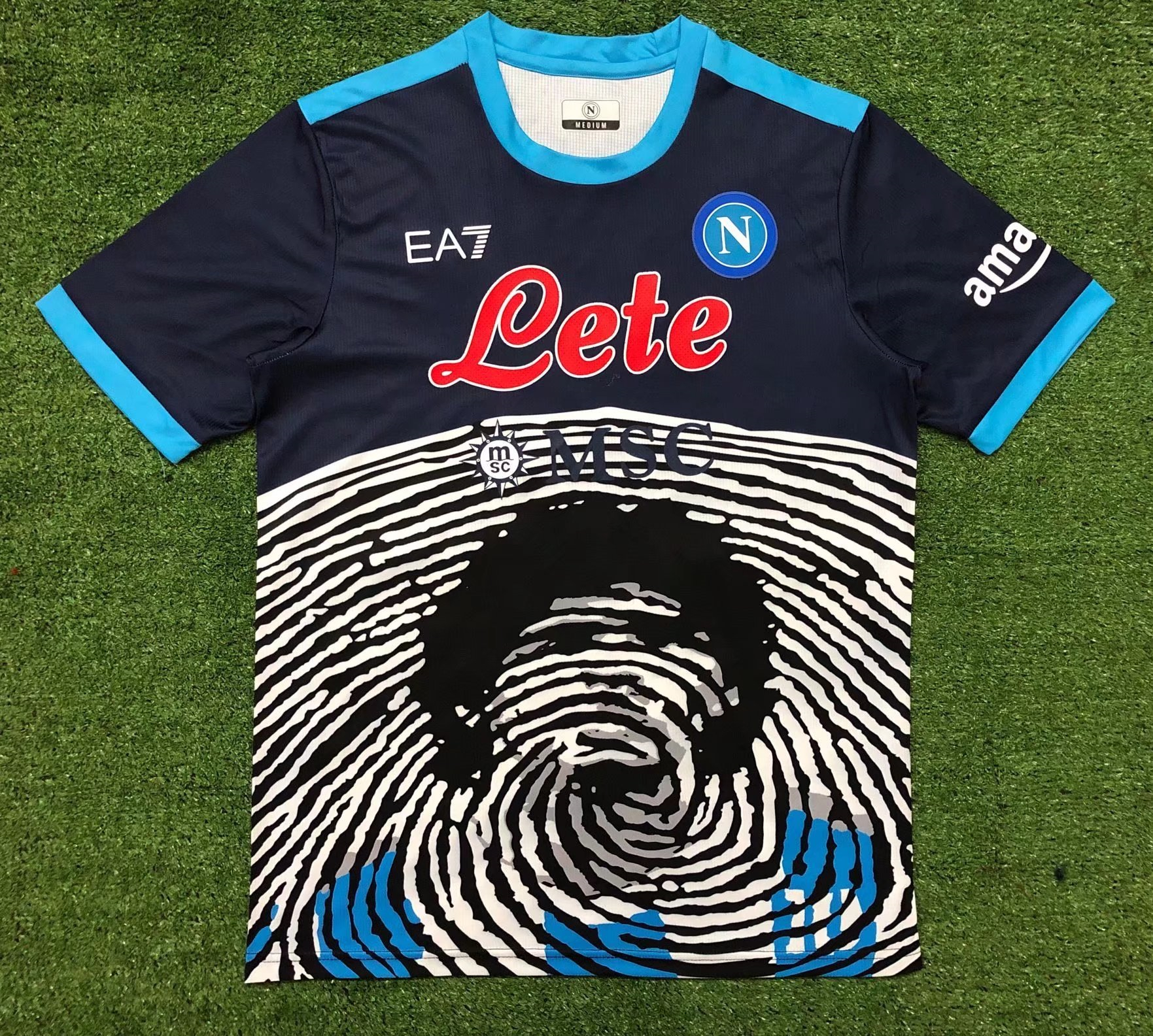 Napoli Soccer Jersey Replica Maradona Limited Edition Blue Mens 2021-22