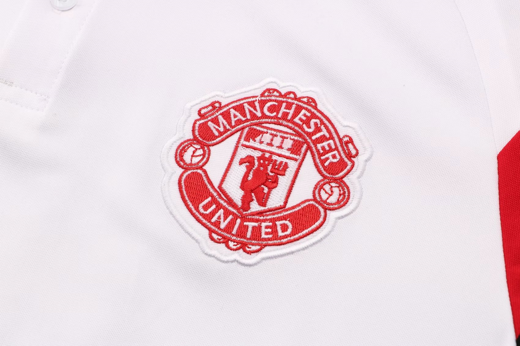 Manchester United Soccer Polo Jersey Replica White III Mens 2021-22